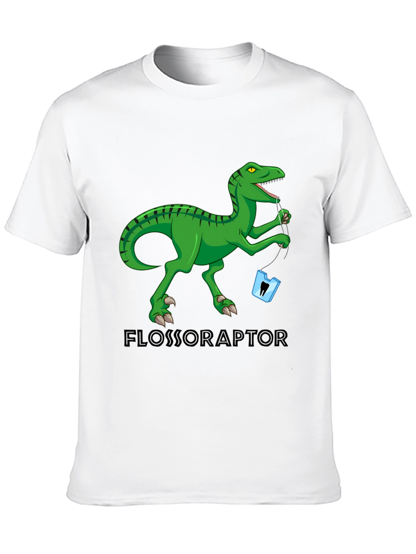 Black Flossoraptor T-Shirt: Dental Humor Tee view 10