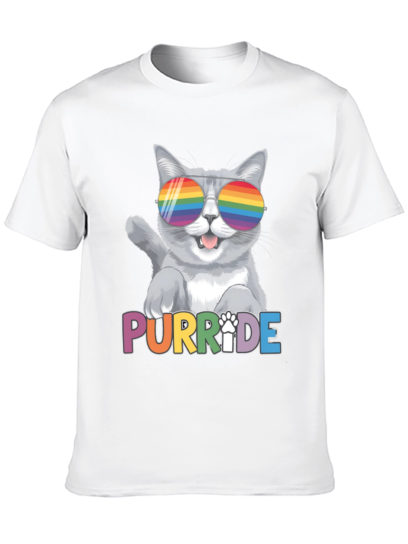 Black Purr-ide Cat T-Shirt view 10