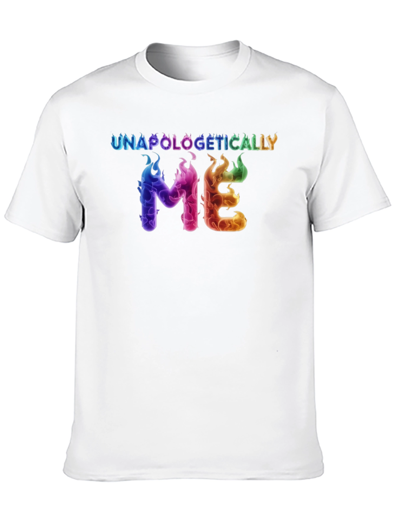 Black Unapologetically Me Rainbow Flame Graphic Tee view 10
