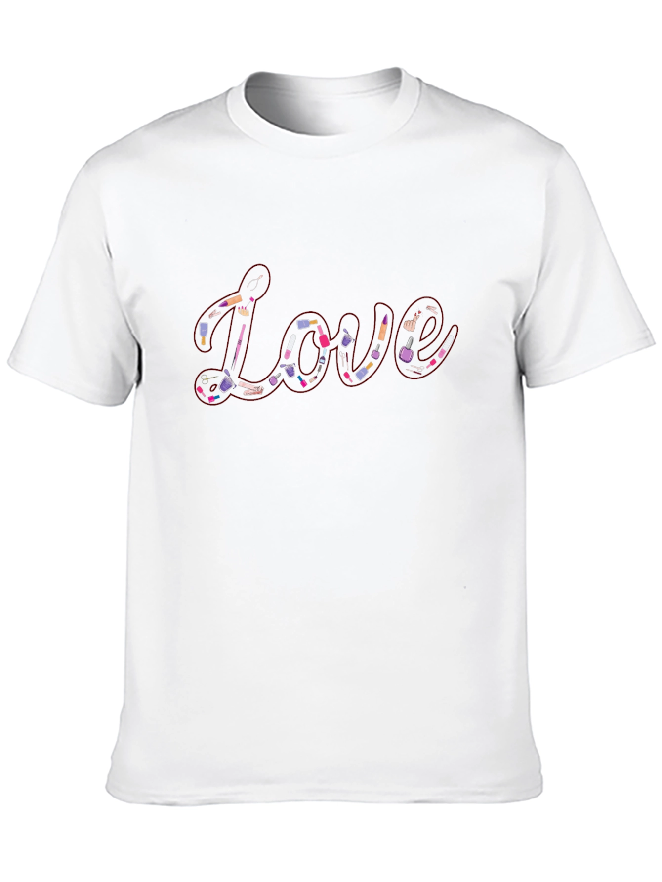 Black Love Makeup T-Shirt, Stylish Black Tee view 10