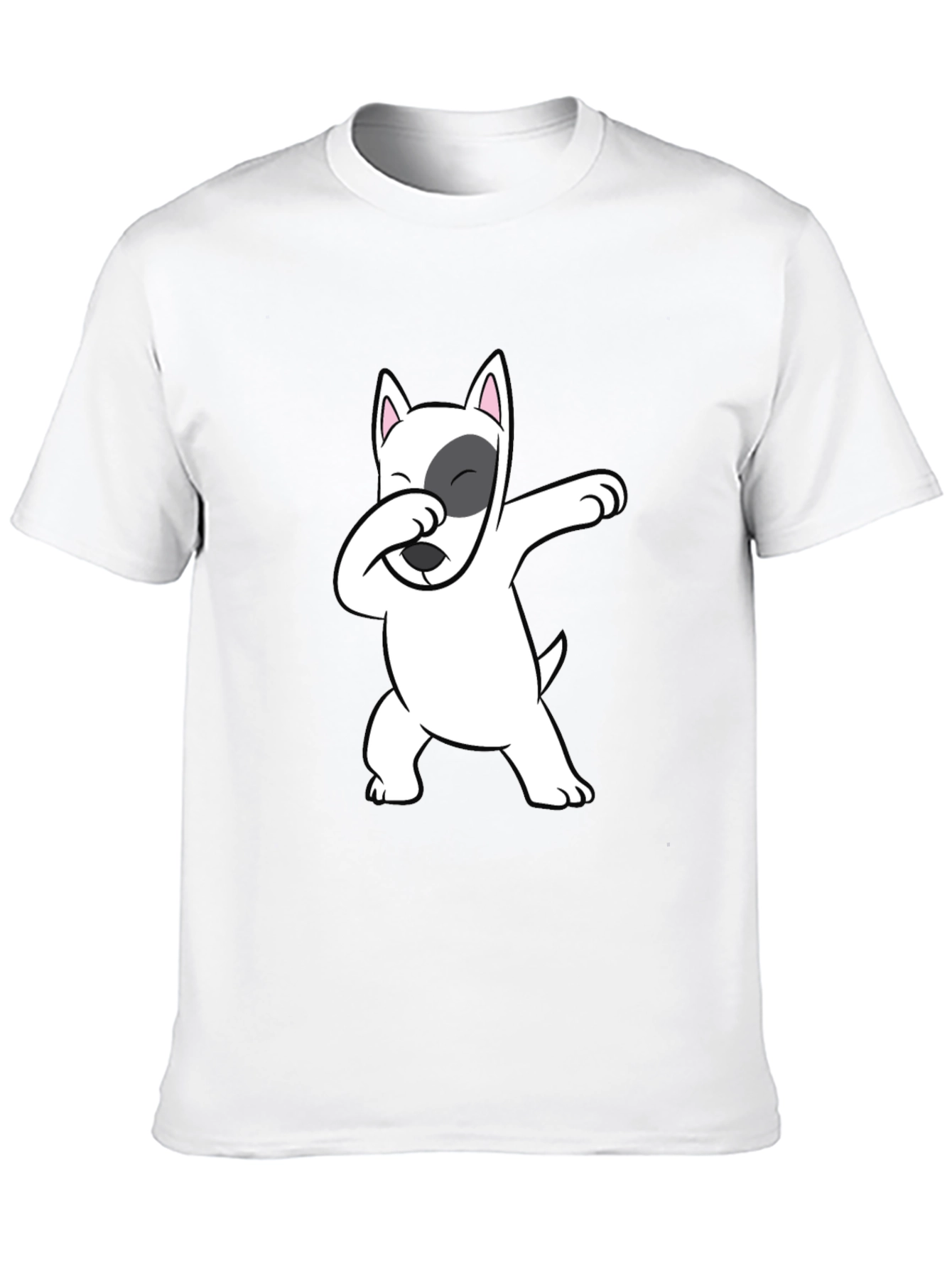 Black Dabbing Dog Graphic Tee - Cool Bull Terrier T-Shirt view 10