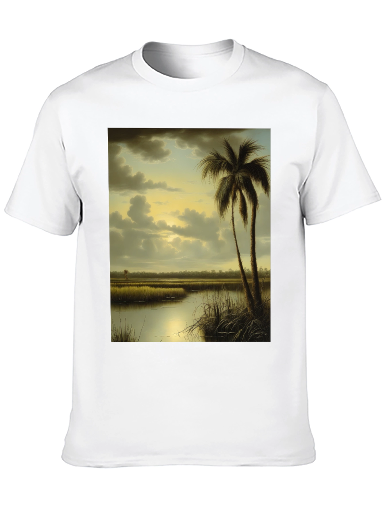 Black Tropical Marshland T-Shirt view 10