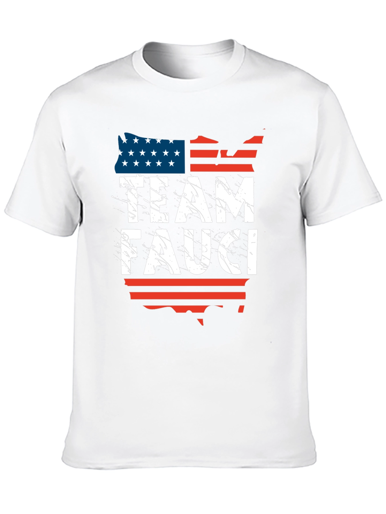 Black Team Fauci USA Flag Graphic T-Shirt view 10