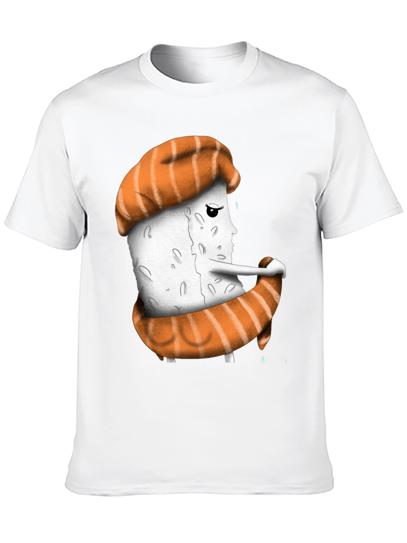 Black Sushi Sadness T-Shirt - Unique Graphic Tee view 10