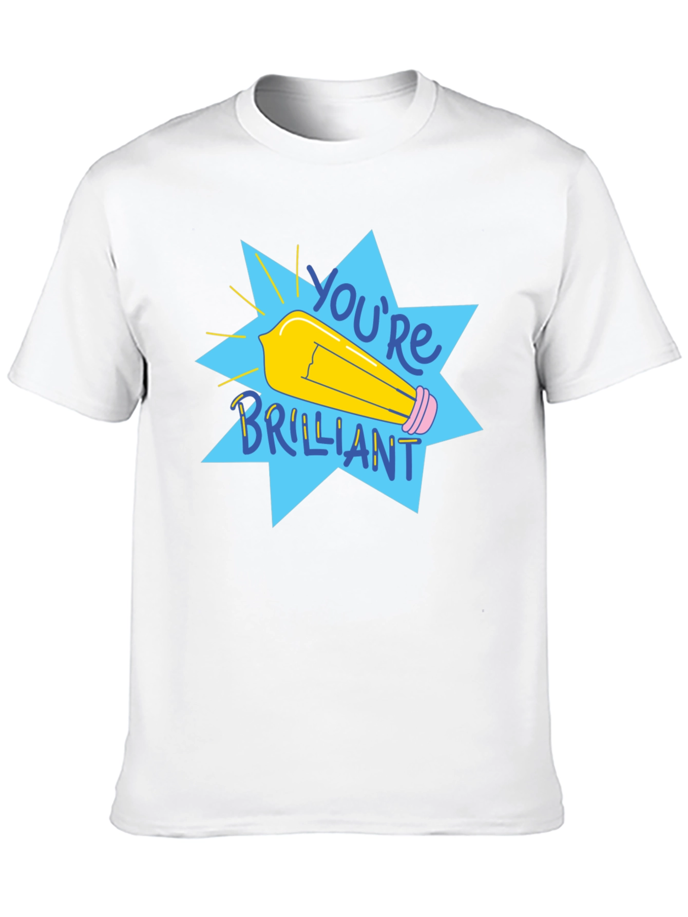 Black You're Brilliant Graphic Tee - Black Cotton T-Shirt view 10