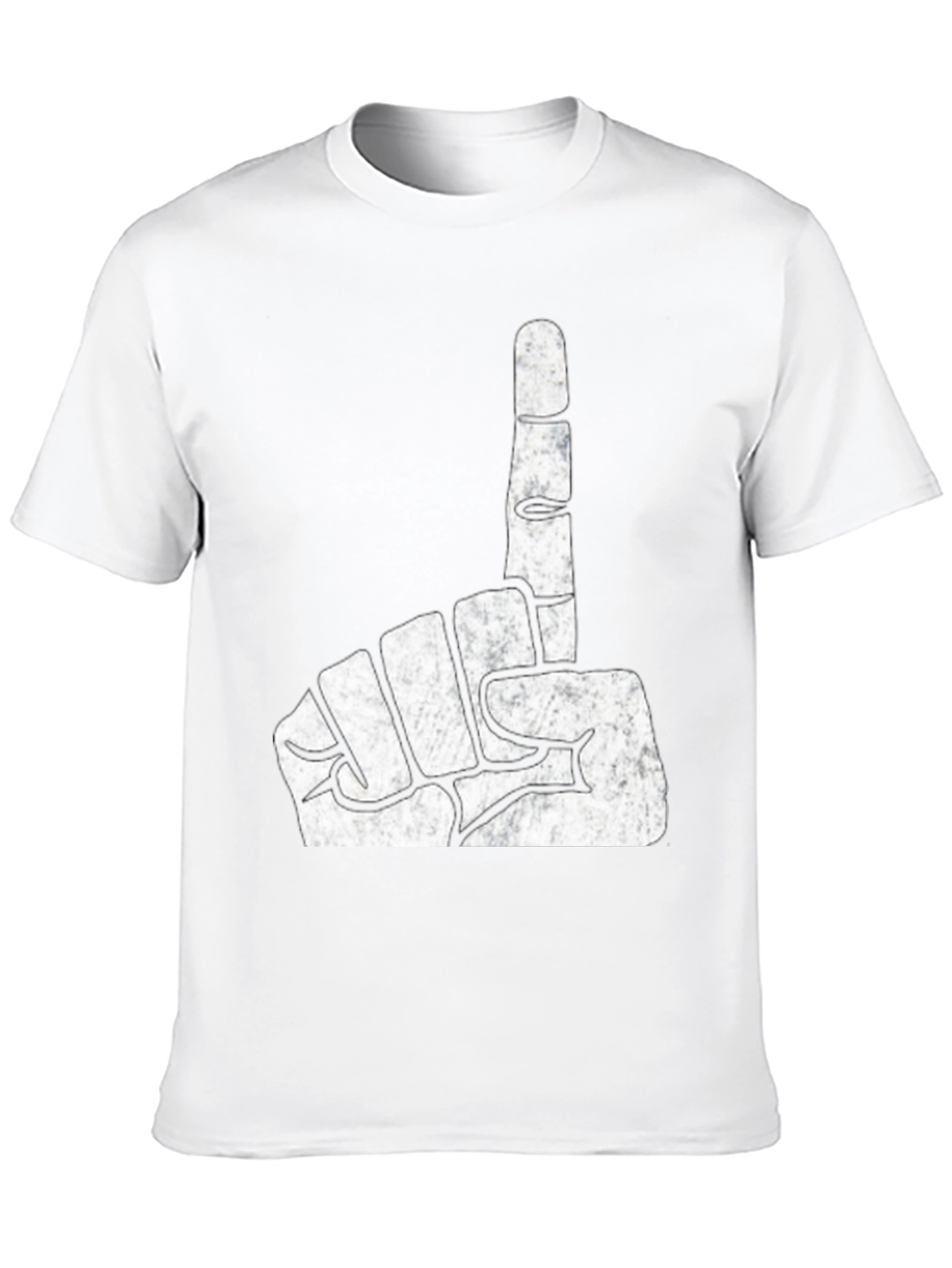 Black One Finger Gesture Graphic T-Shirt view 10