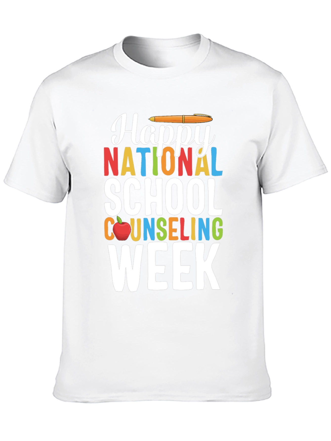 Black Happy National School Counseling Week T-Shirt view 10