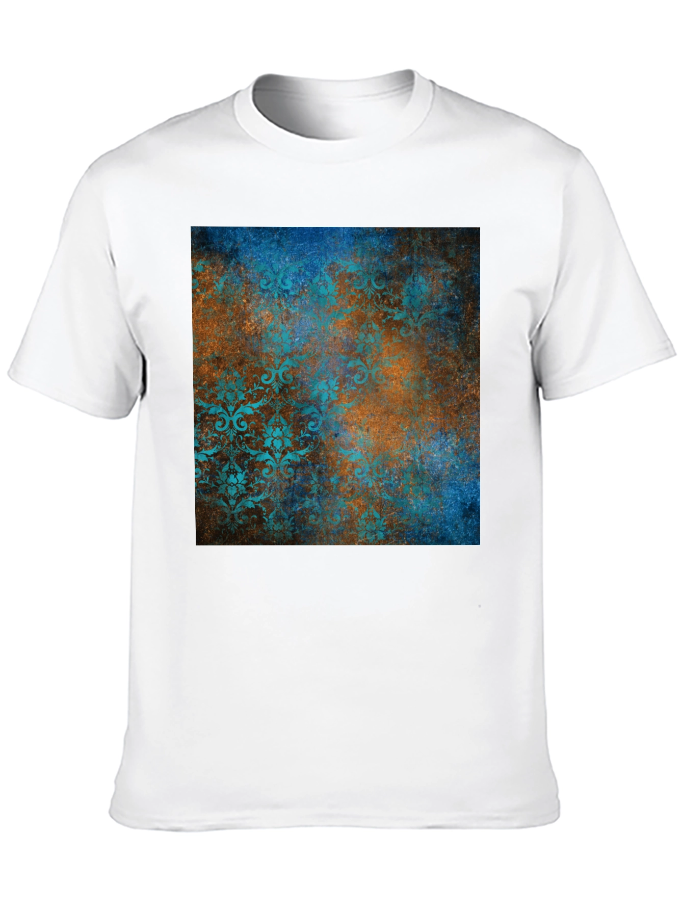 Black Vintage Patterned Graphic Tee - Modern Style view 10