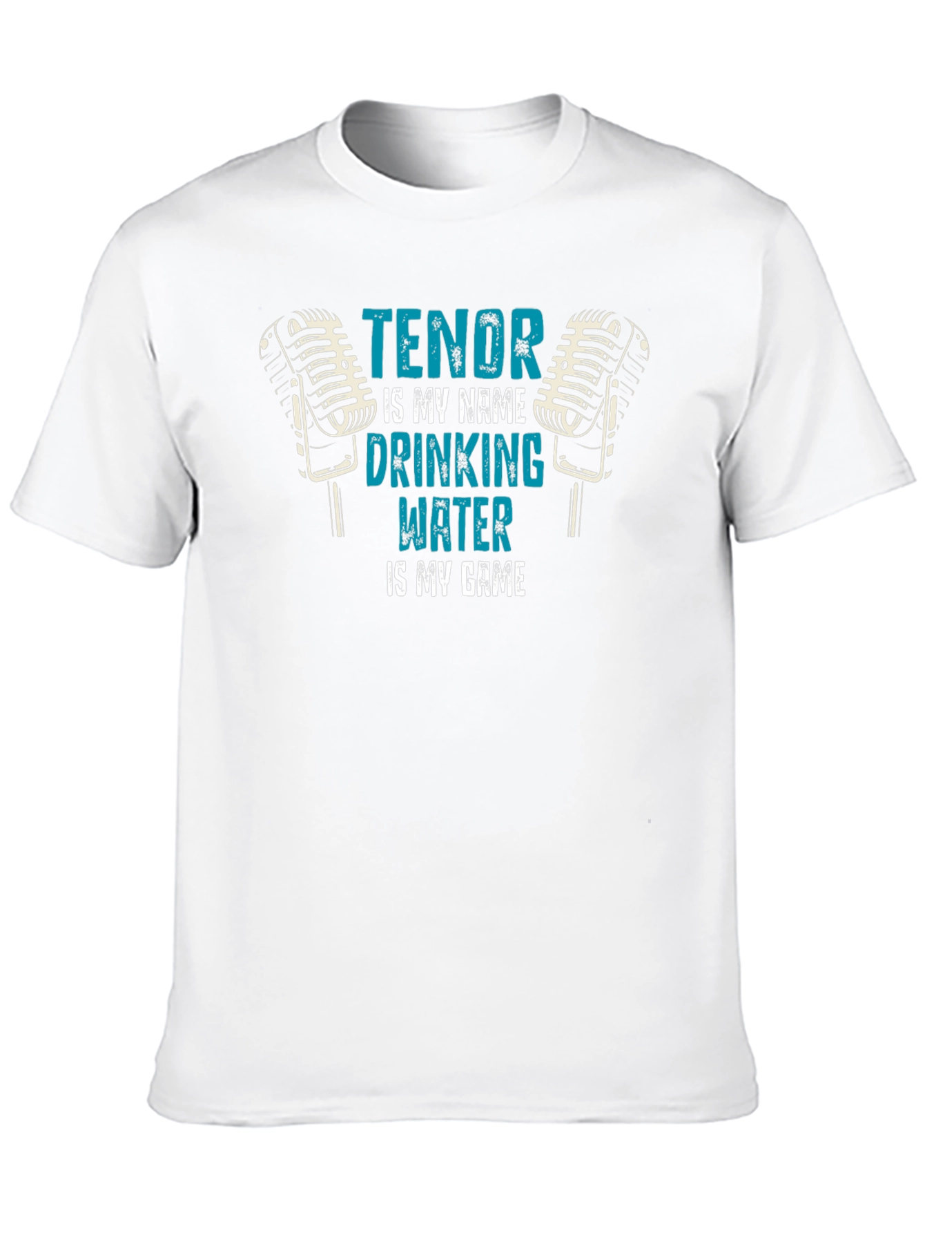 Black Tenor Singer Water Drinking T-Shirt view 10