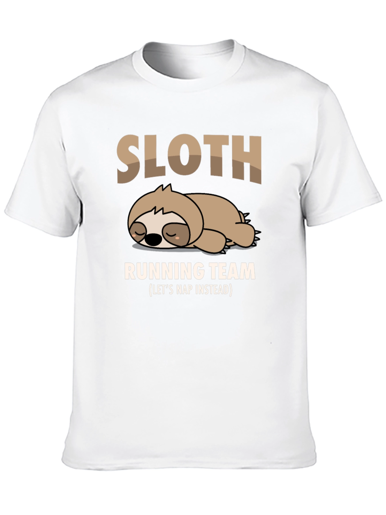 Black Sloth Running Team T-Shirt - Funny Nap Time Tee view 10
