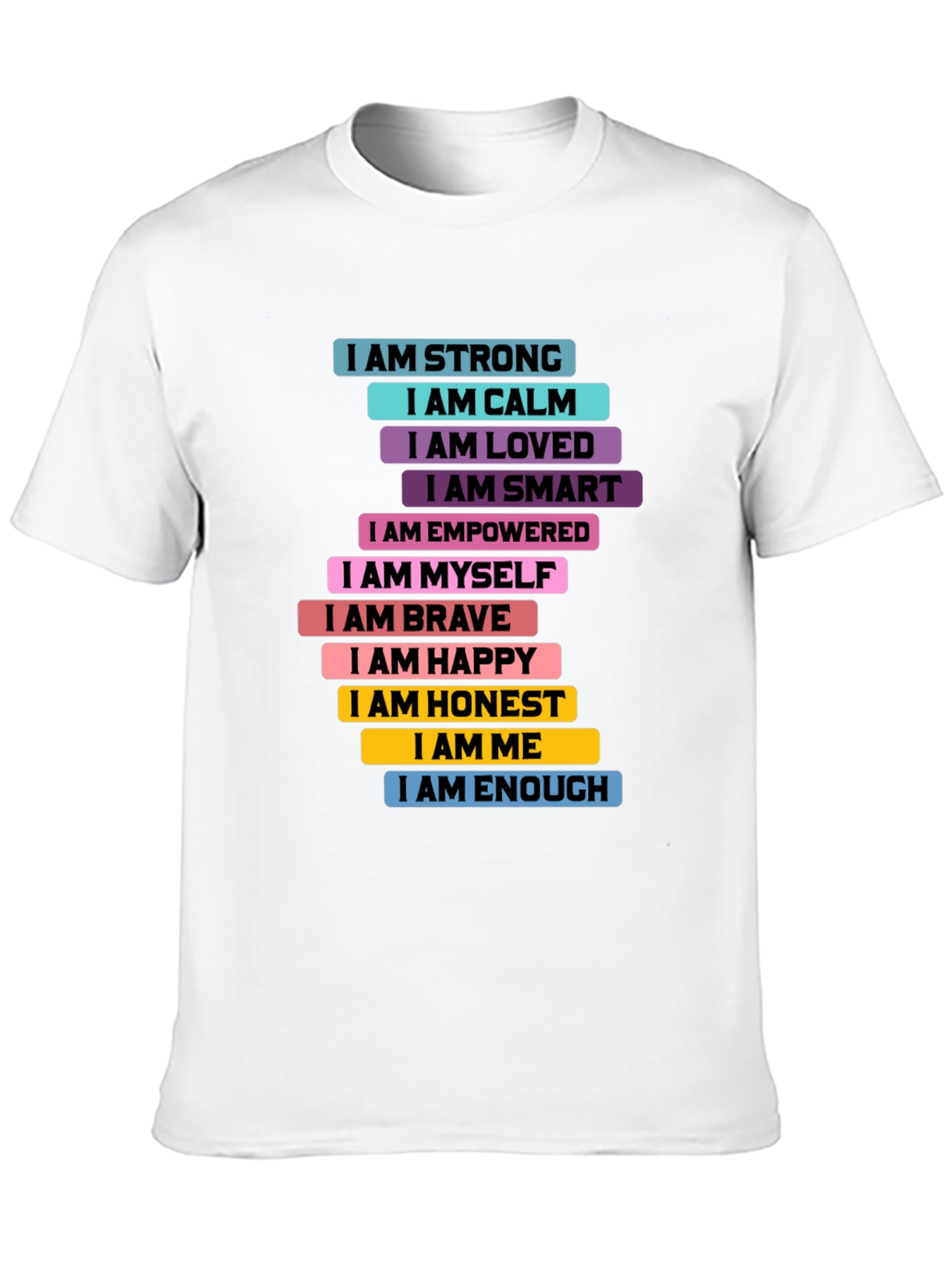 Black Inspirational "I AM" T-Shirt - Positive Affirmations view 10