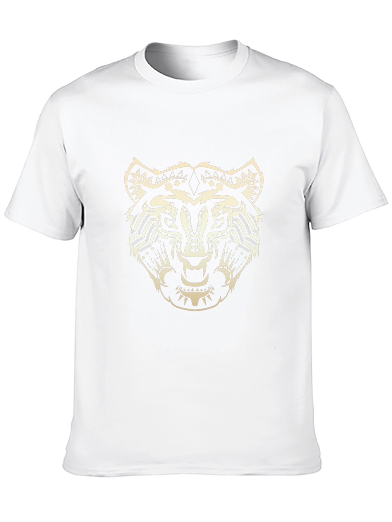 Black Tribal Tiger Graphic Black T-Shirt view 10