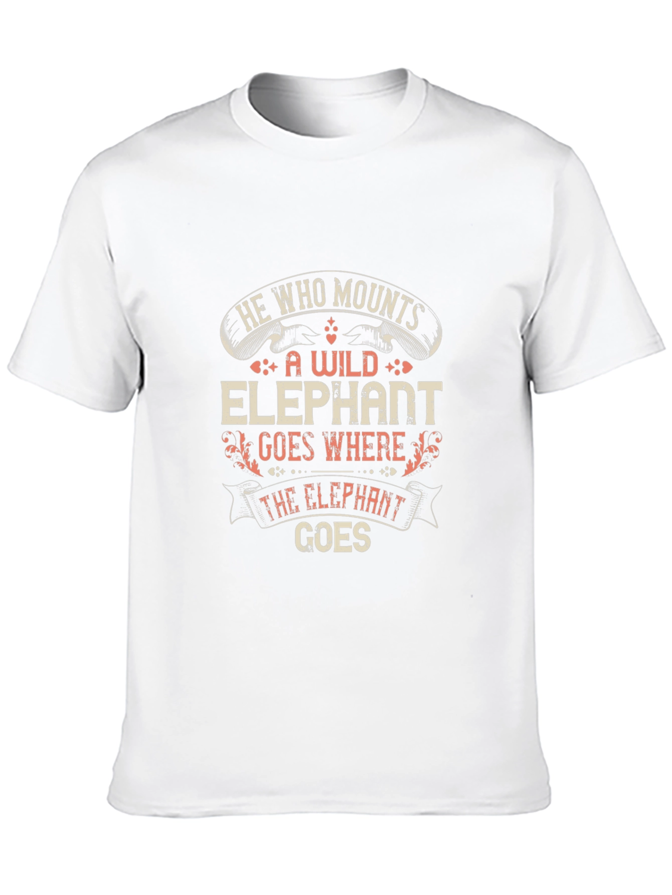 Black Elephant Lover T-Shirt: He Who Mounts a Wild Elephant view 10