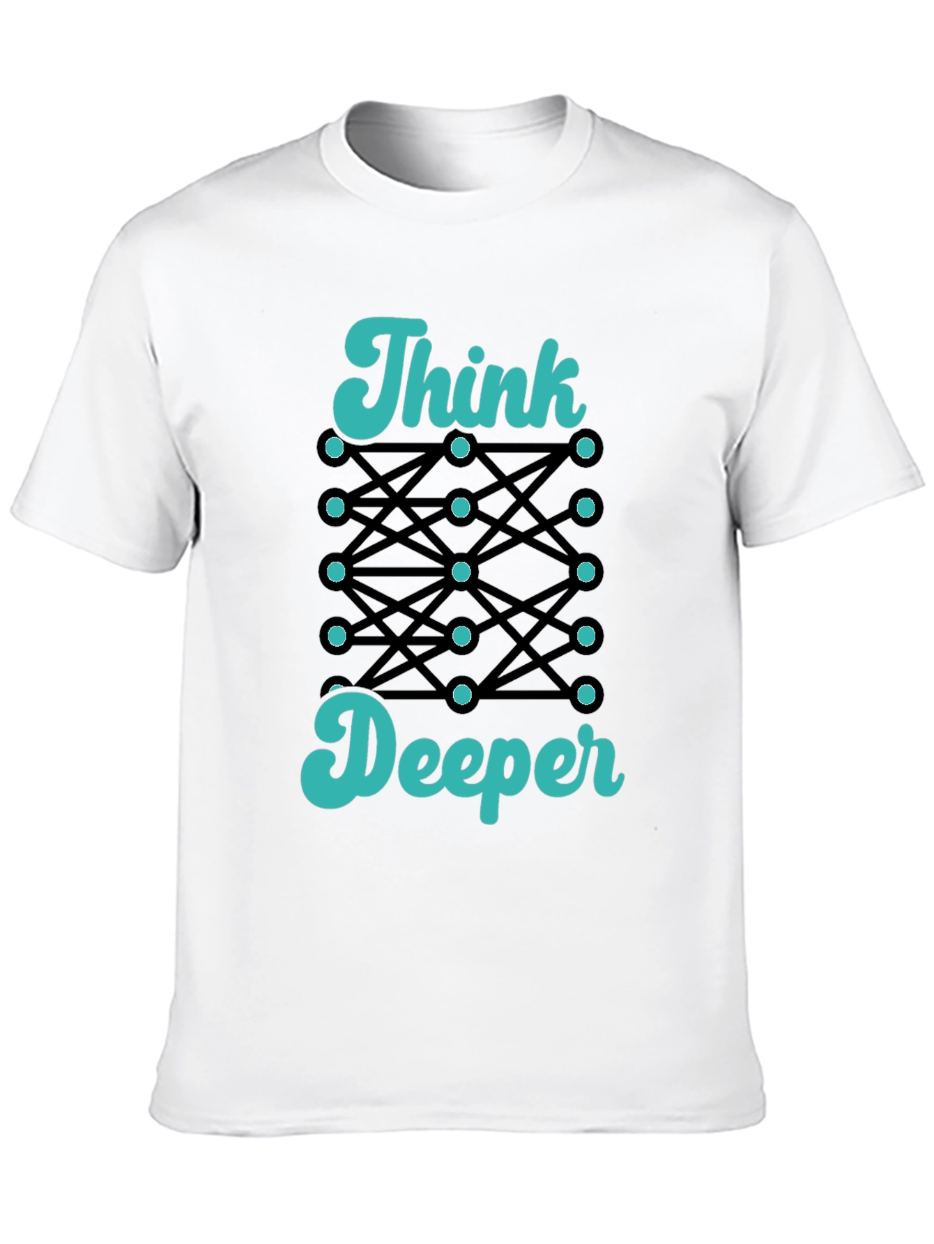 Black Think Deeper Graphic Tee - Black Cotton T-Shirt view 10