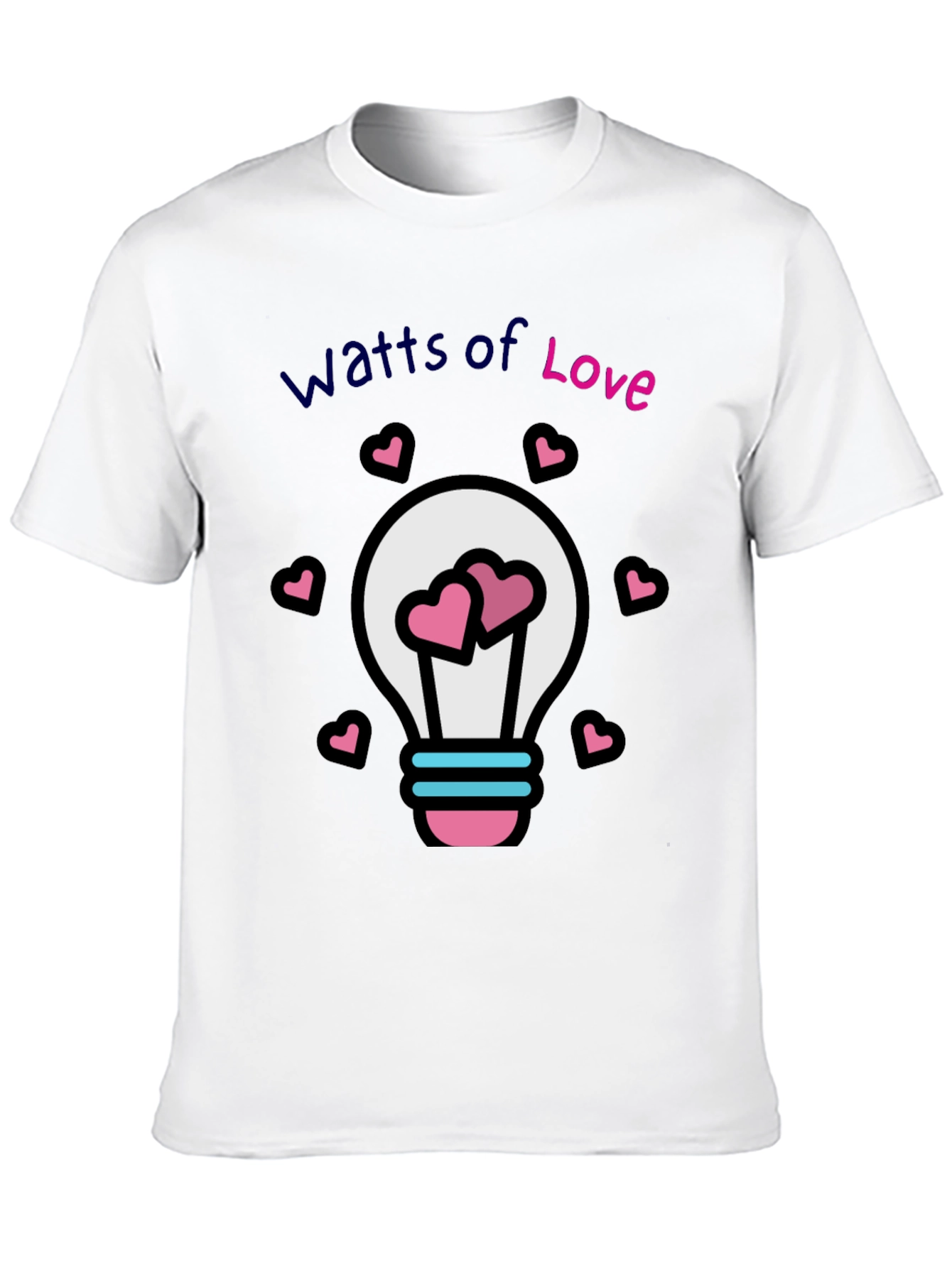 Black Watts of Love T-Shirt view 10