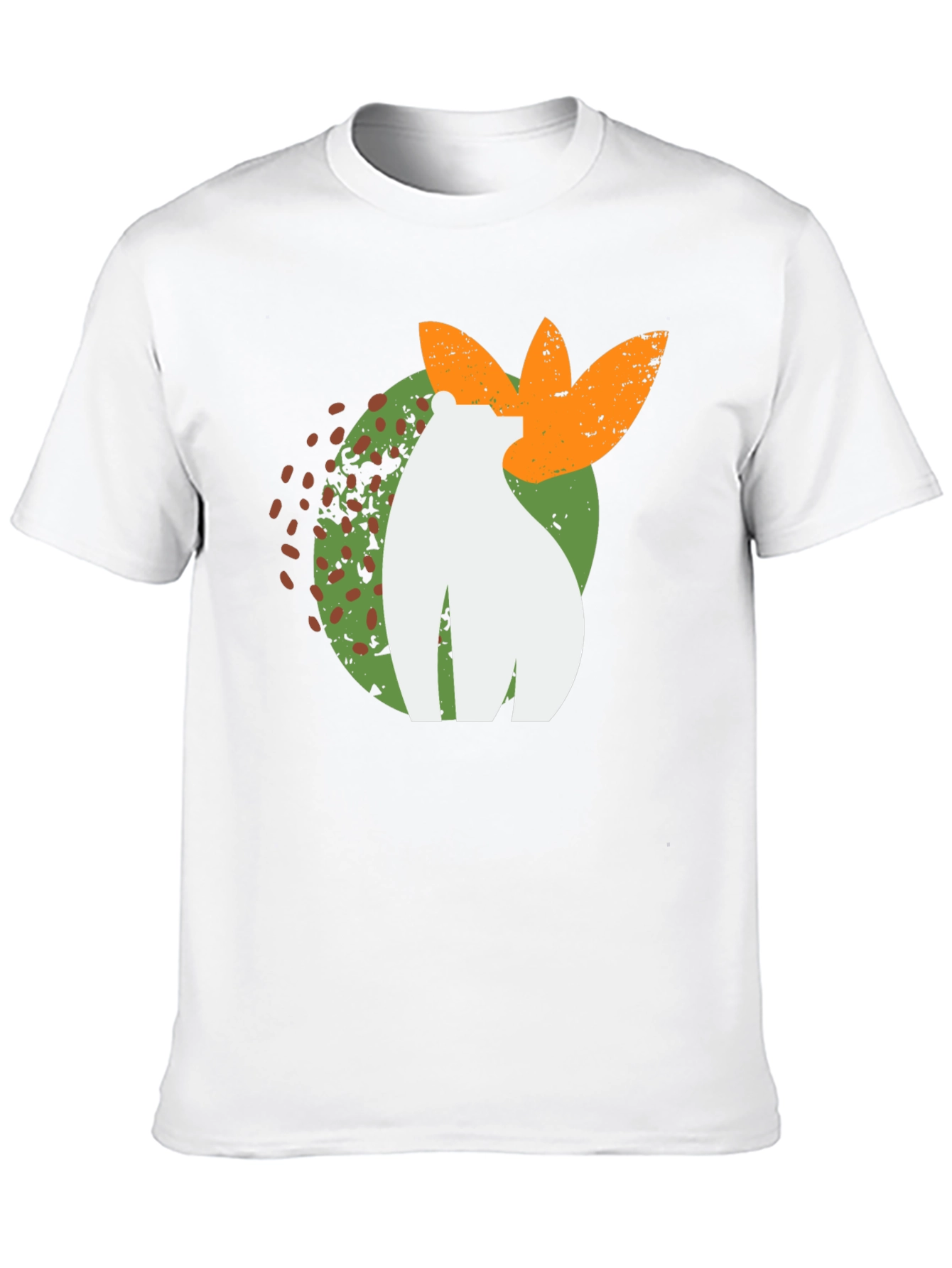 Black Abstract Bear Graphic Tee - Black Cotton Blend view 10