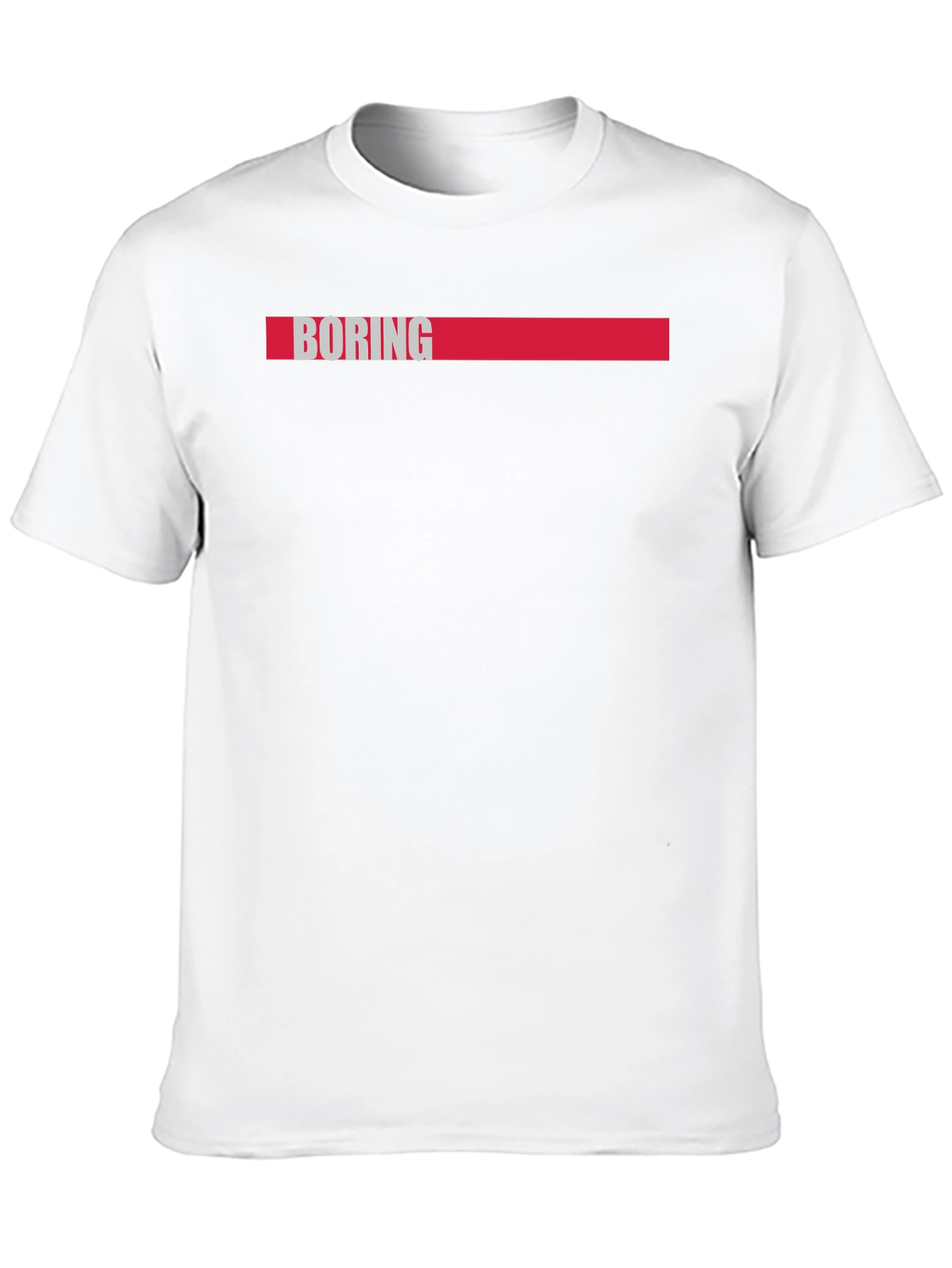 Black Boring Graphic Tee - Men's Short Sleeve Crew Neck T-Shirt view 10