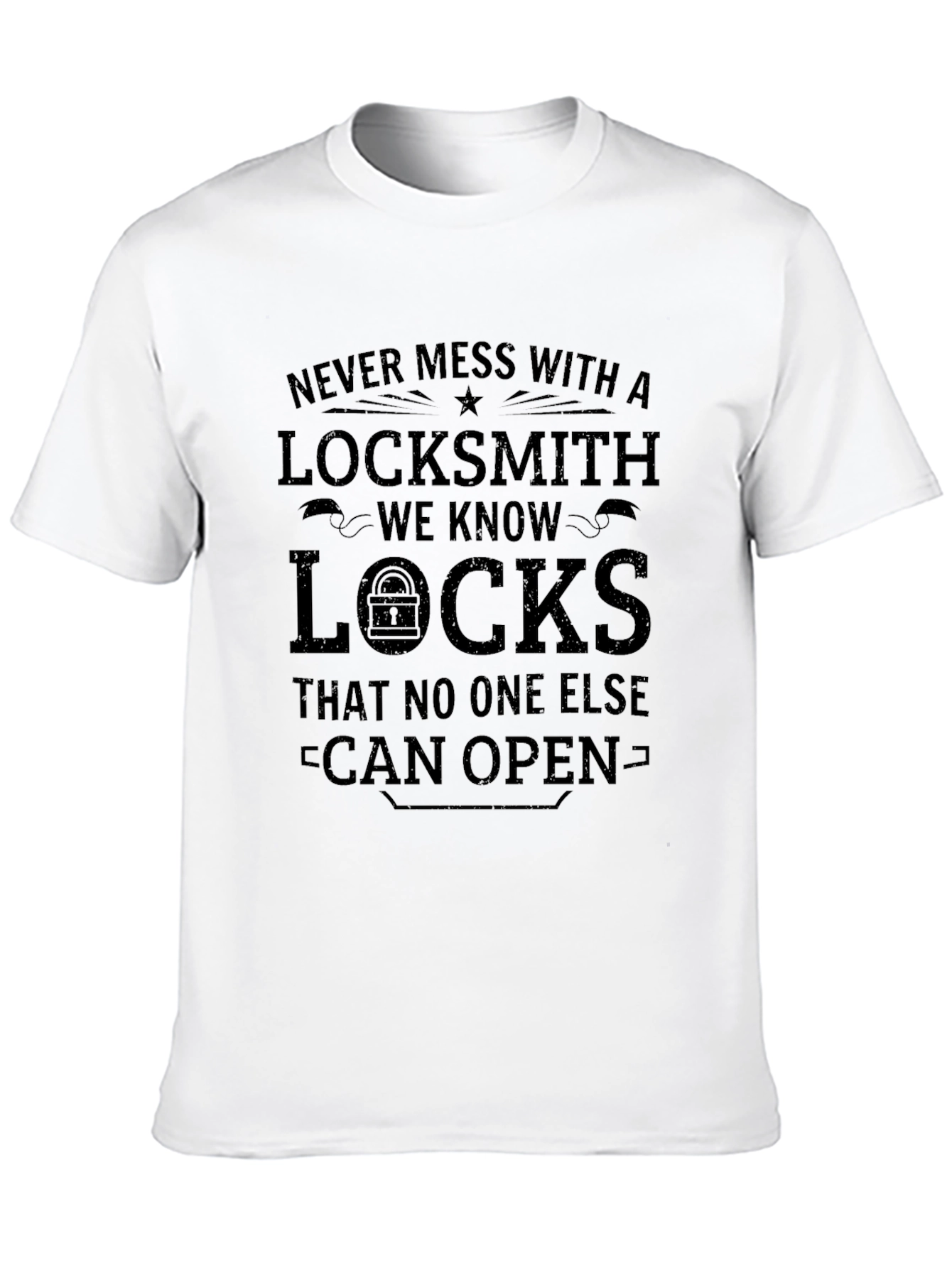 Black Locksmith Graphic Tee - Never Mess With A Locksmith view 10