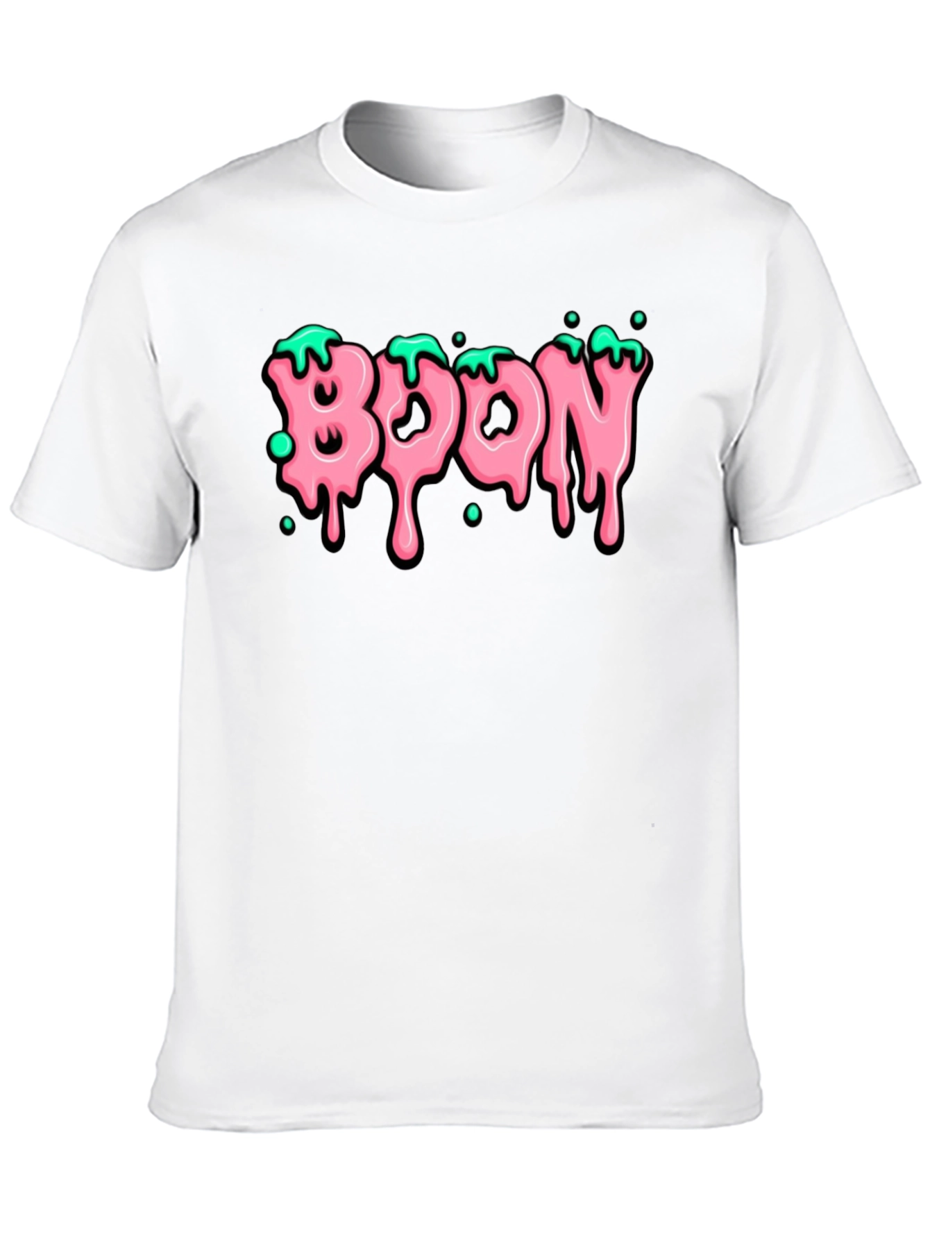 Black Boon Graphic Tee - Pink Slime Drip Design - Casual Comfort view 10