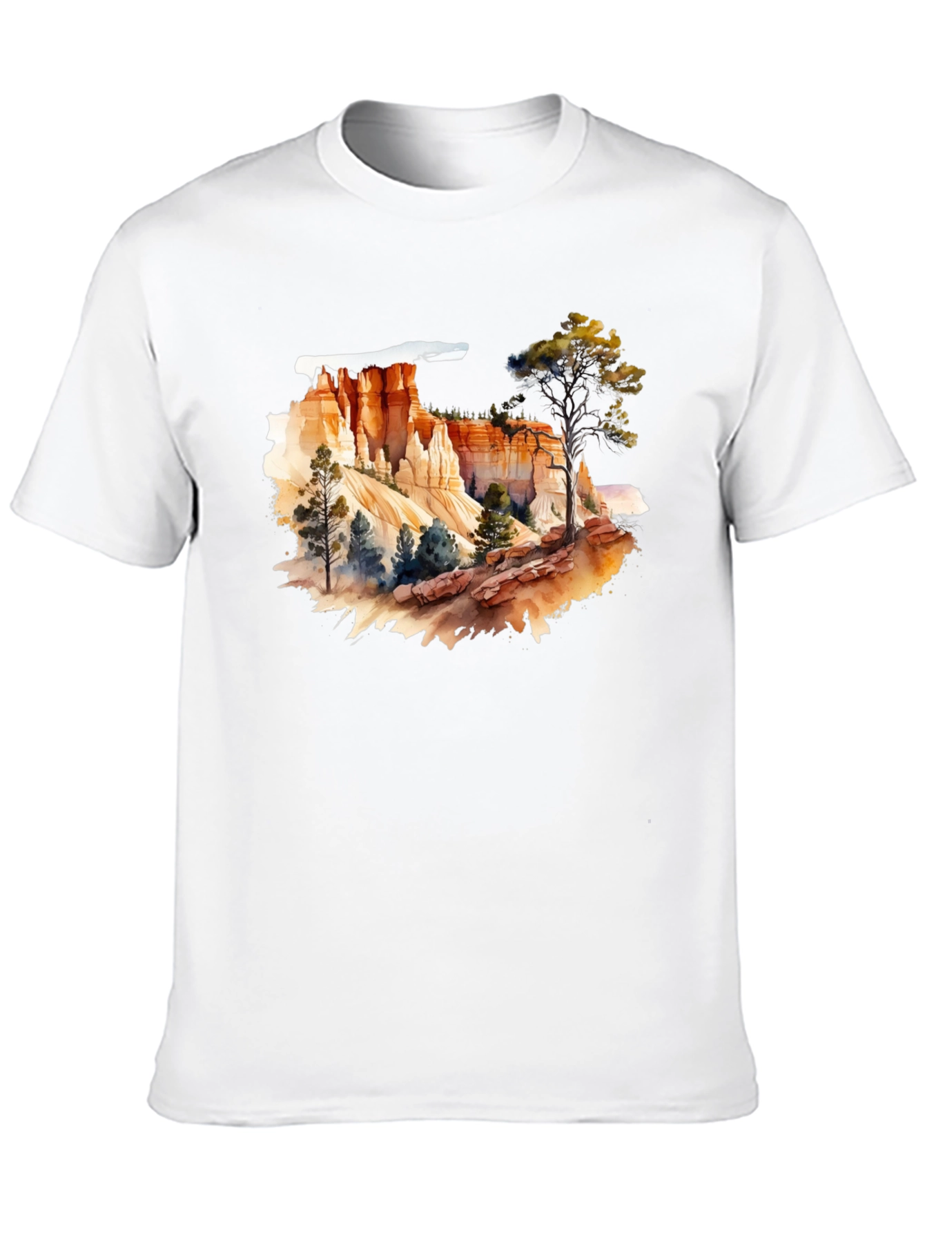 Black Bryce Canyon Watercolor Graphic Tee - Black view 10