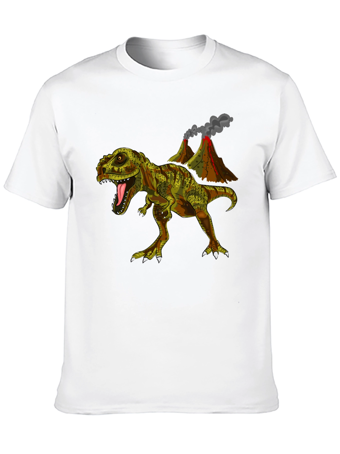 Black Dino Volcano T-Shirt - Jurassic Cool view 10