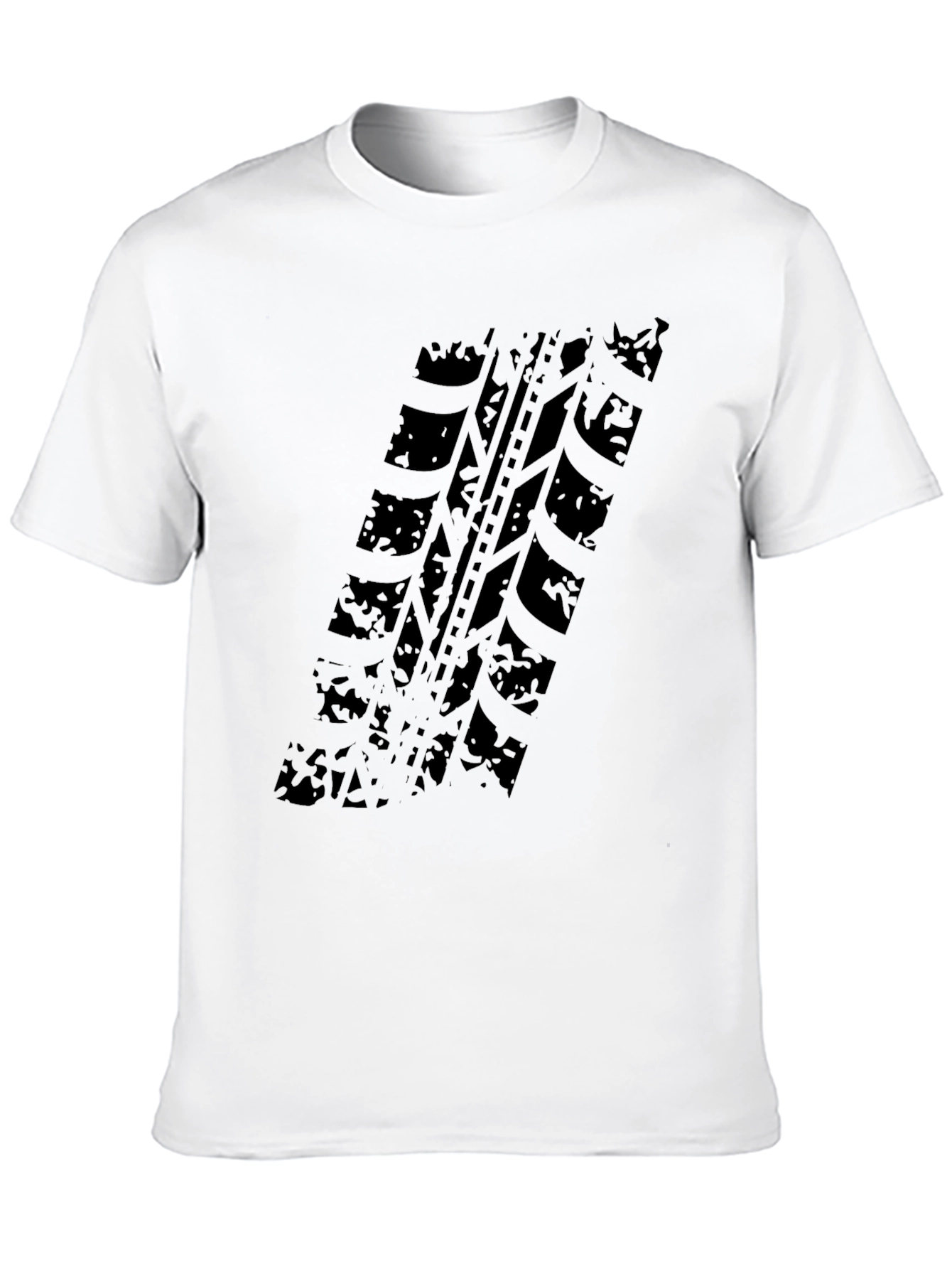 Black Black Tire Tread Graphic Tee - Men's Casual Short Sleeve view 10
