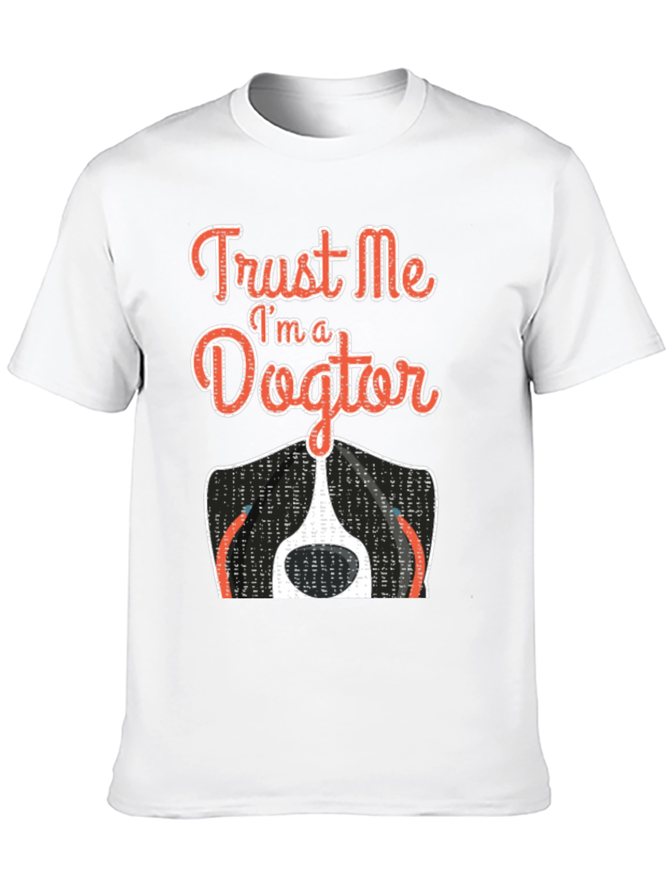 Black Trust Me I'm A Dogtor Funny Dog T-Shirt view 10