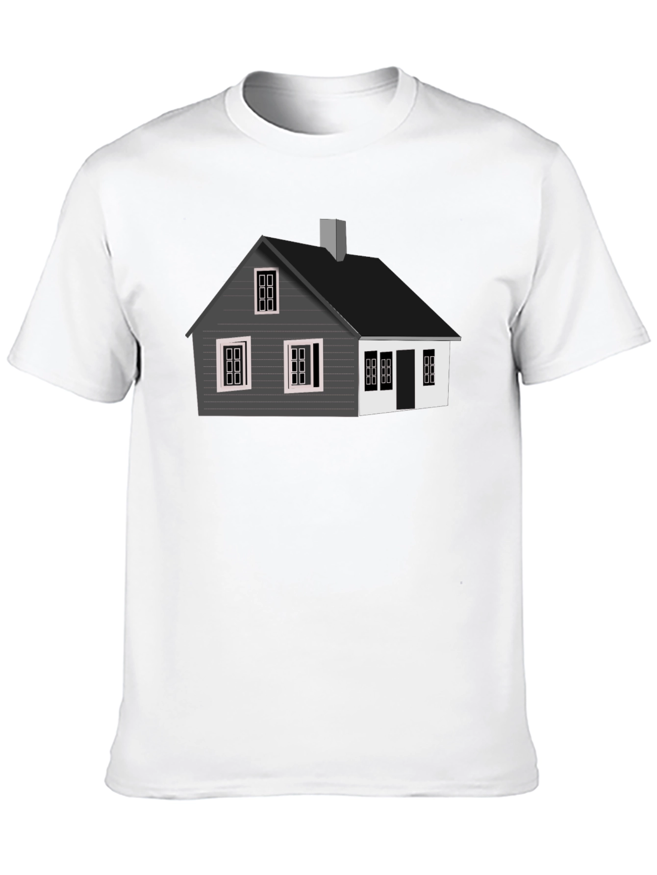 Black House Graphic Tee - Black Cotton T-Shirt view 10
