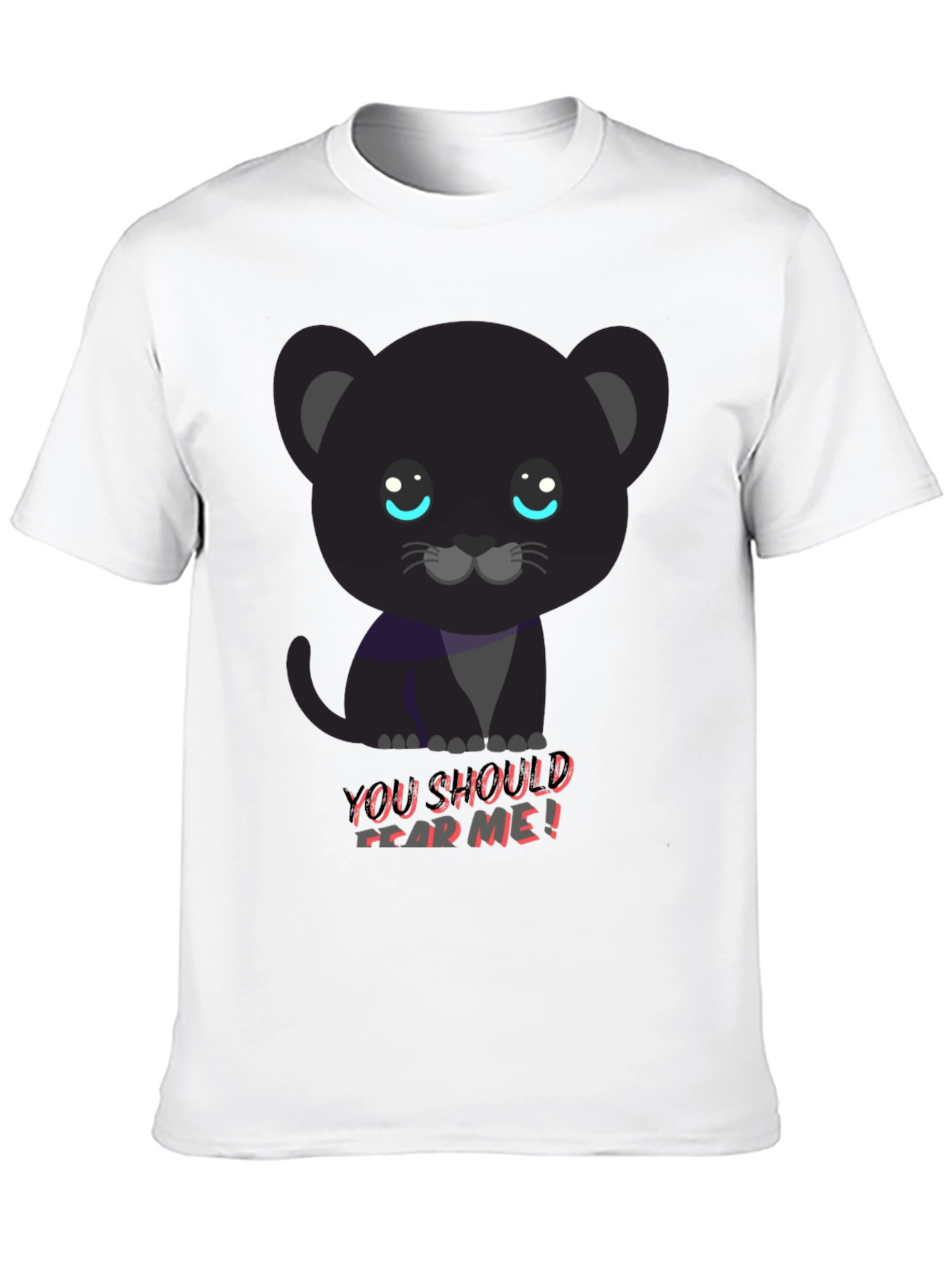 Black Cute Black Panther Tee - You Should Fear Me! view 10