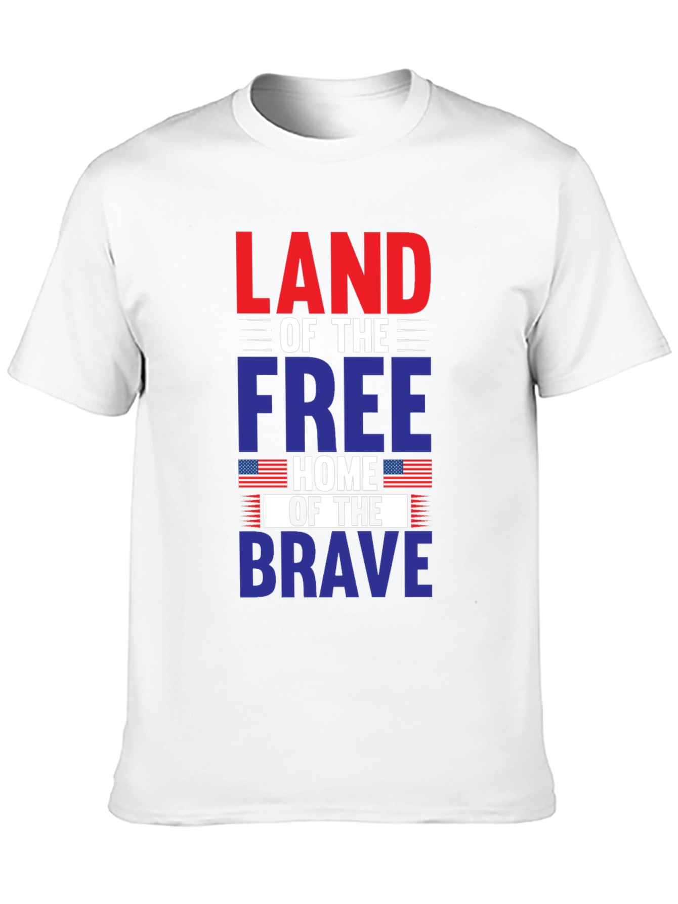 Black Patriotic T-Shirt: Land of the Free, Home of the Brave view 10