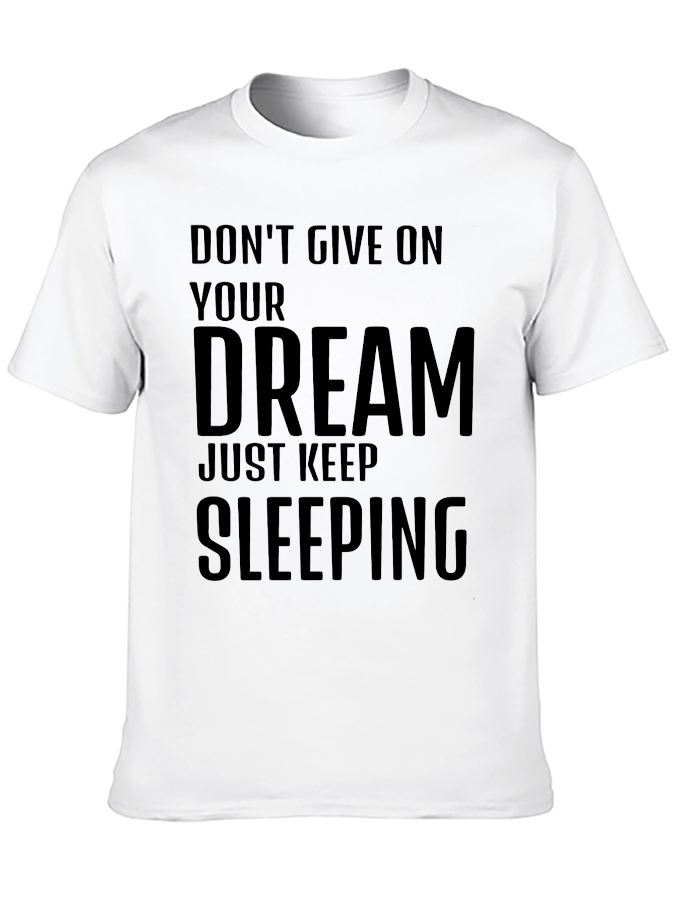 Black Funny Sleepy Dreamer Black T-Shirt view 10