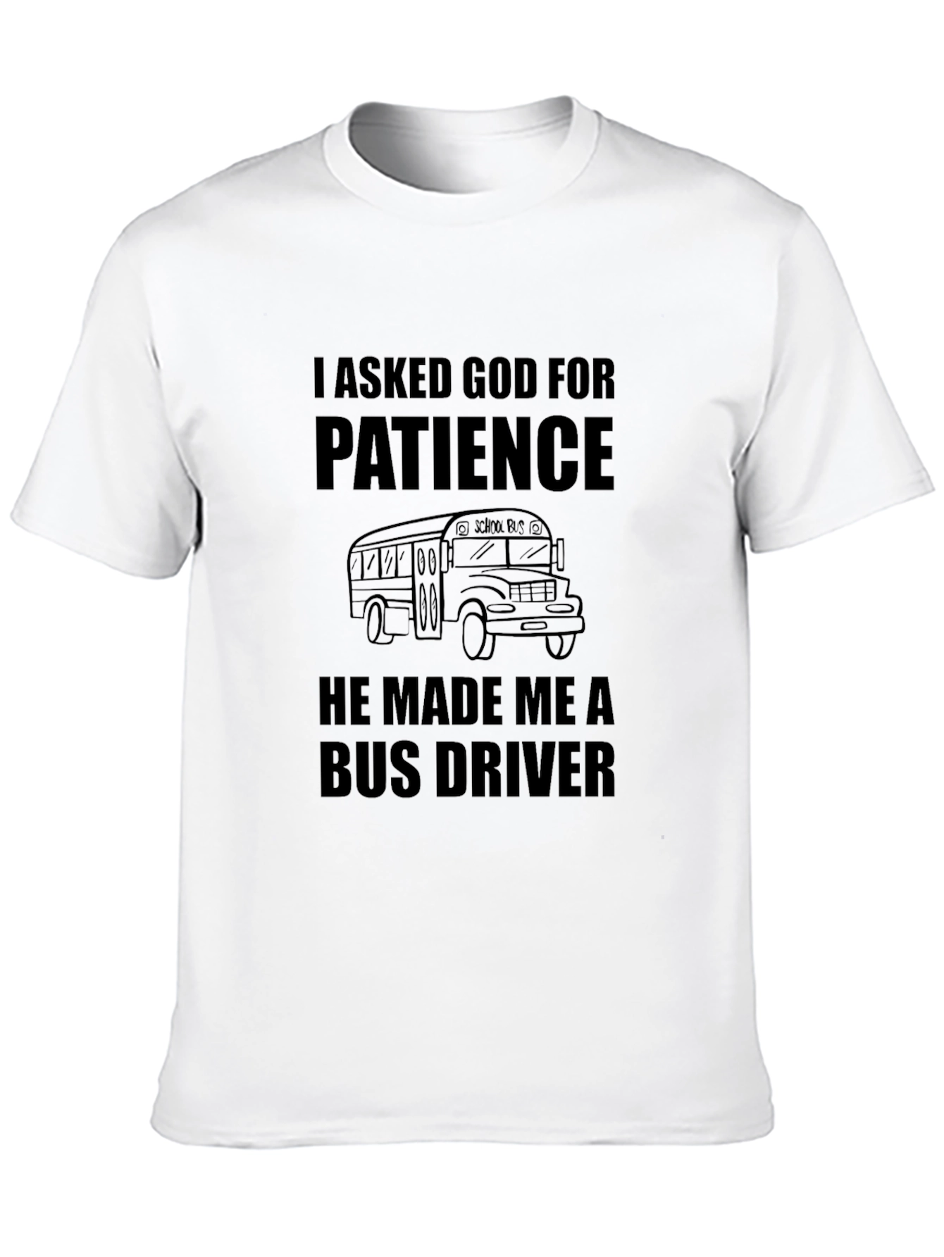 Black Bus Driver Patience Graphic Tee - Black view 10