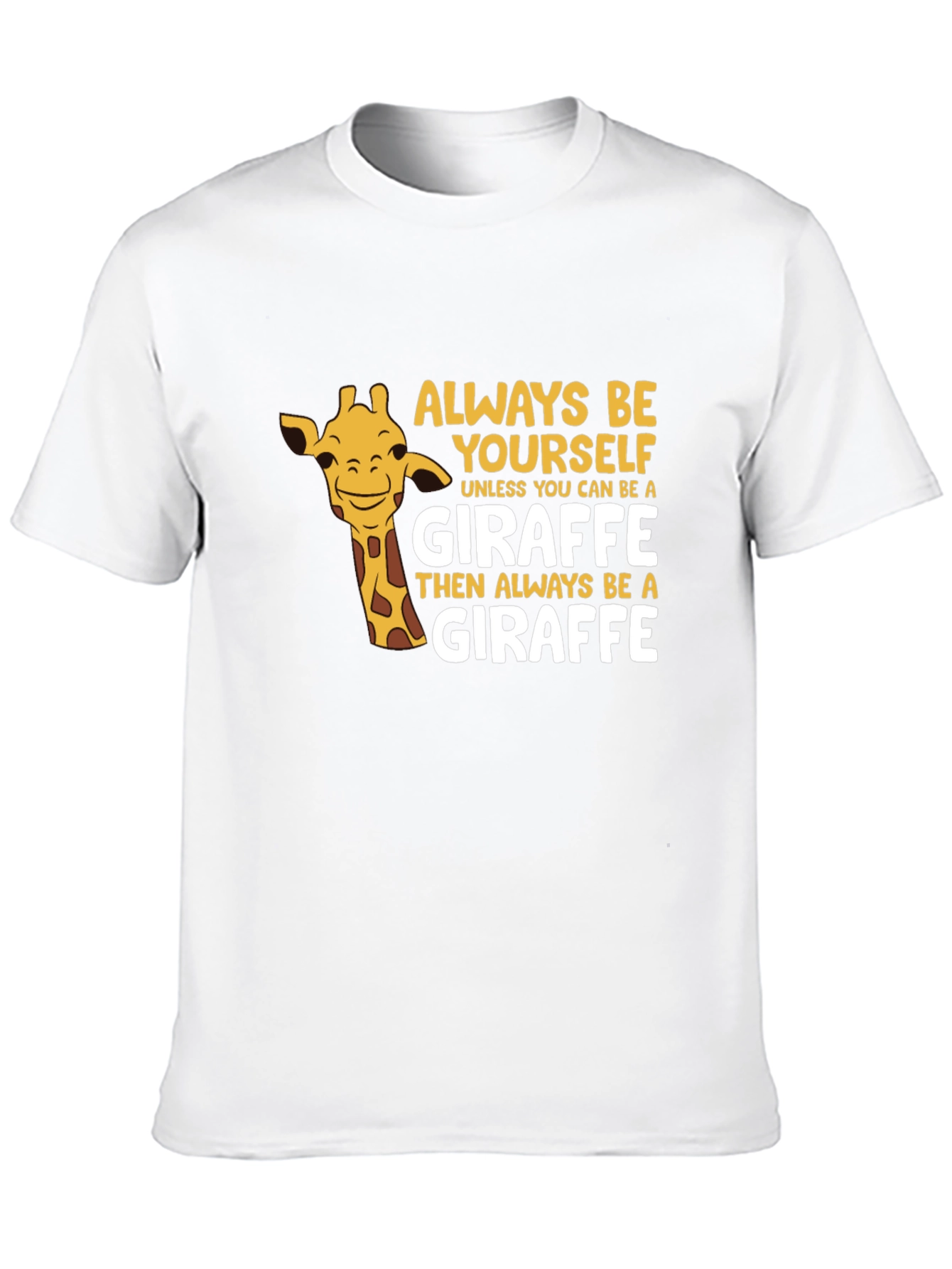 Black Always Be Yourself Giraffe T-Shirt - Funny Animal Tee view 10