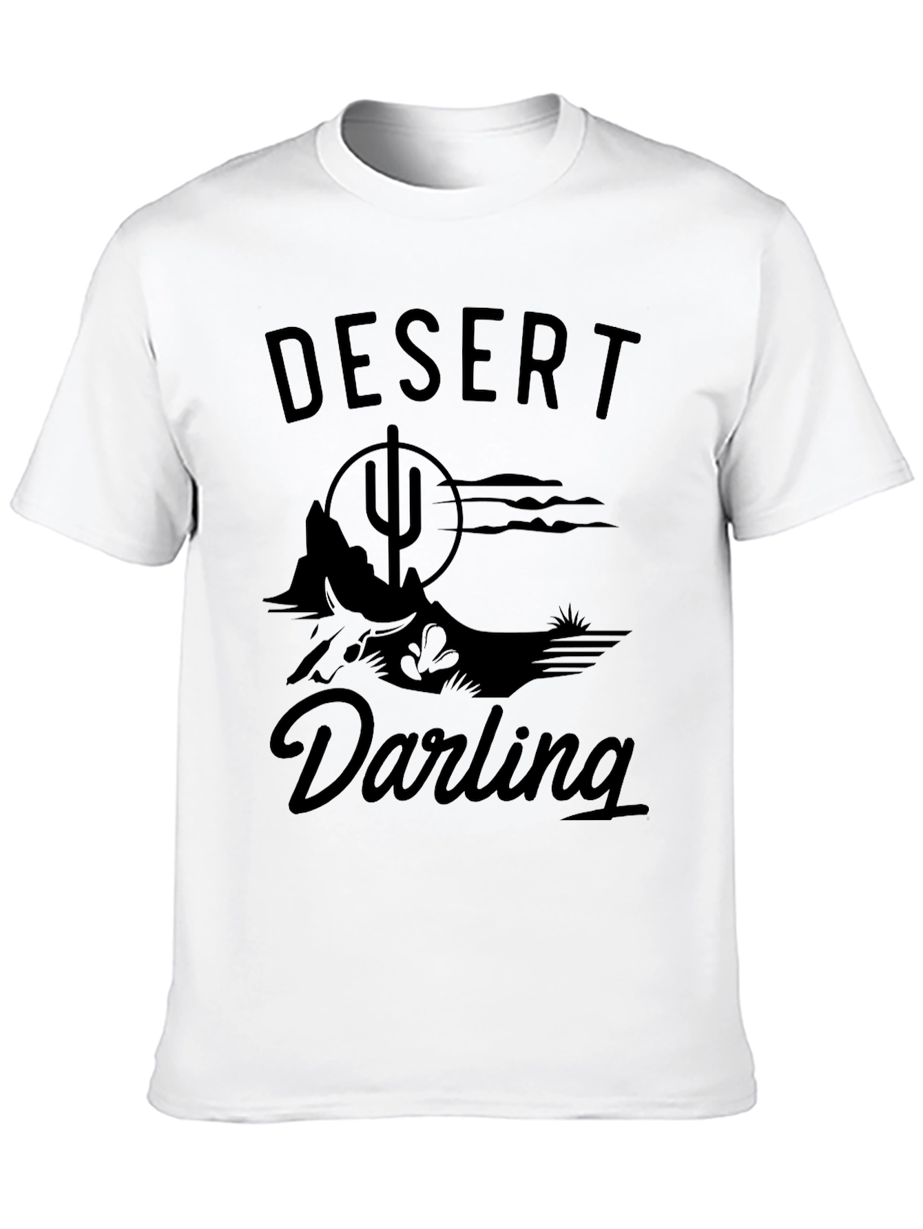 Black Desert Darling Graphic T-Shirt - Black Cotton Tee view 10