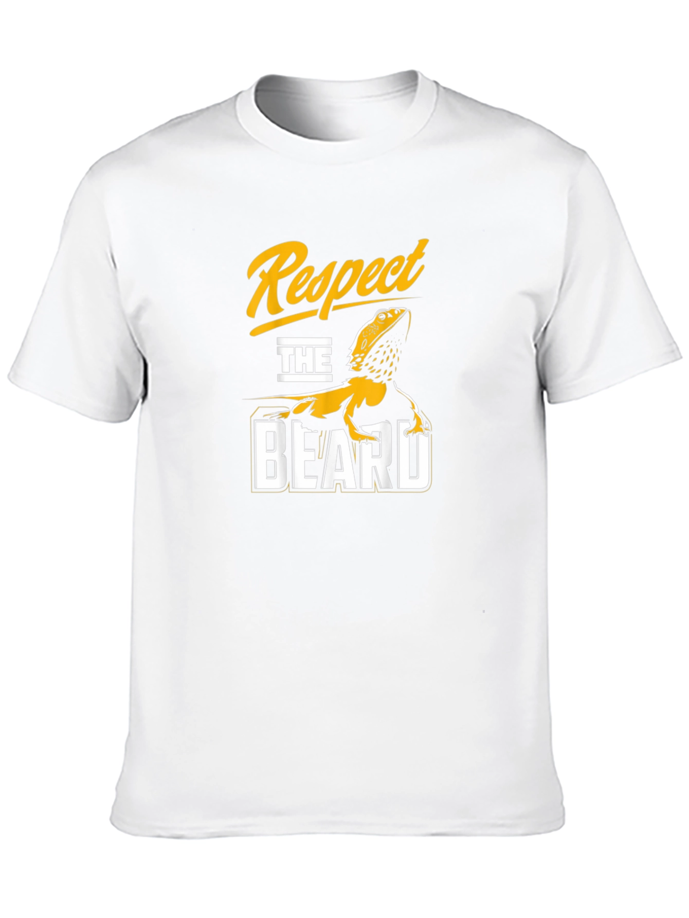 Black Respect the Beard T-Shirt - Bearded Dragon Design view 10