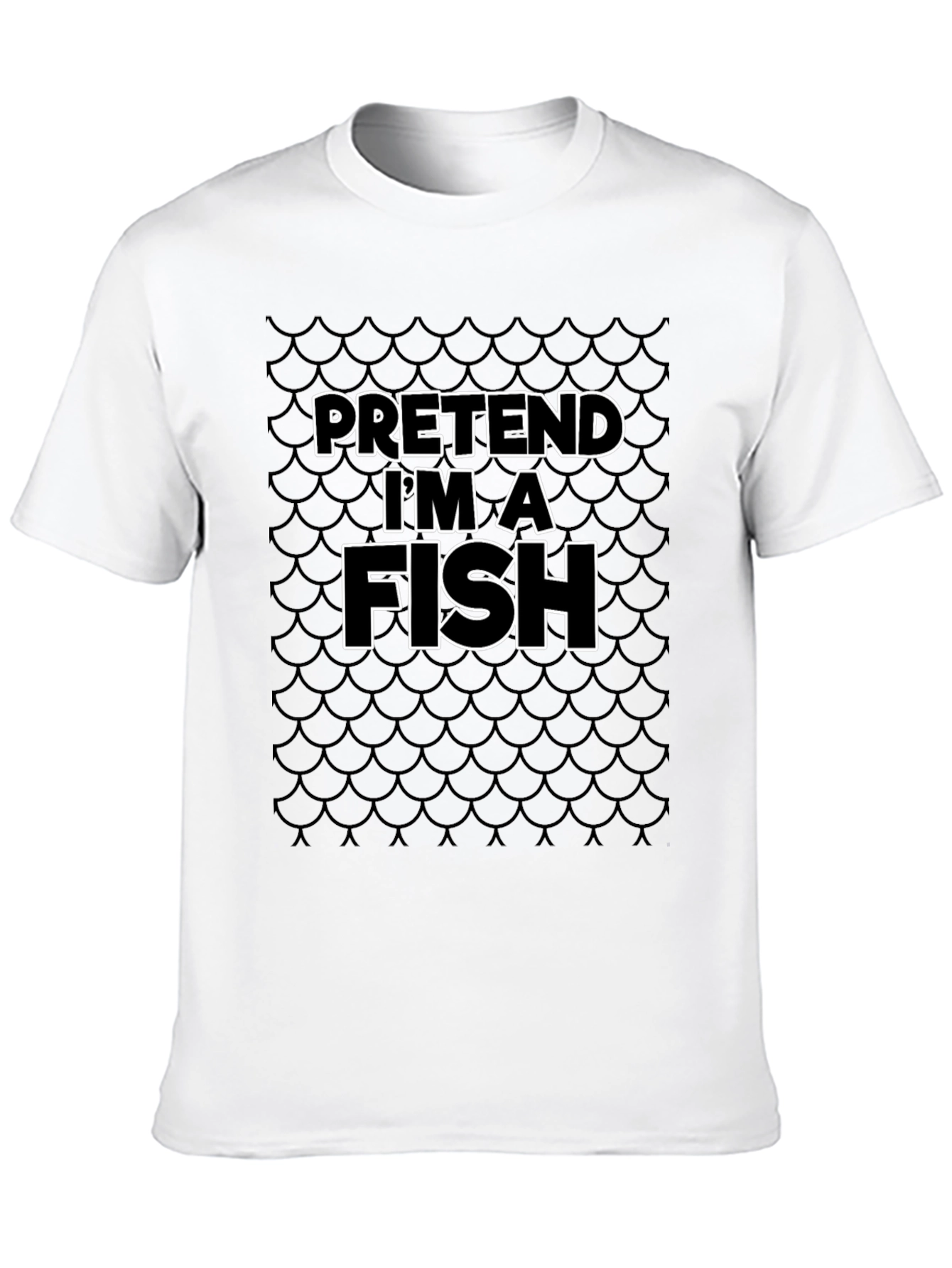 Black Pretend I'm A Fish Black T-Shirt view 10
