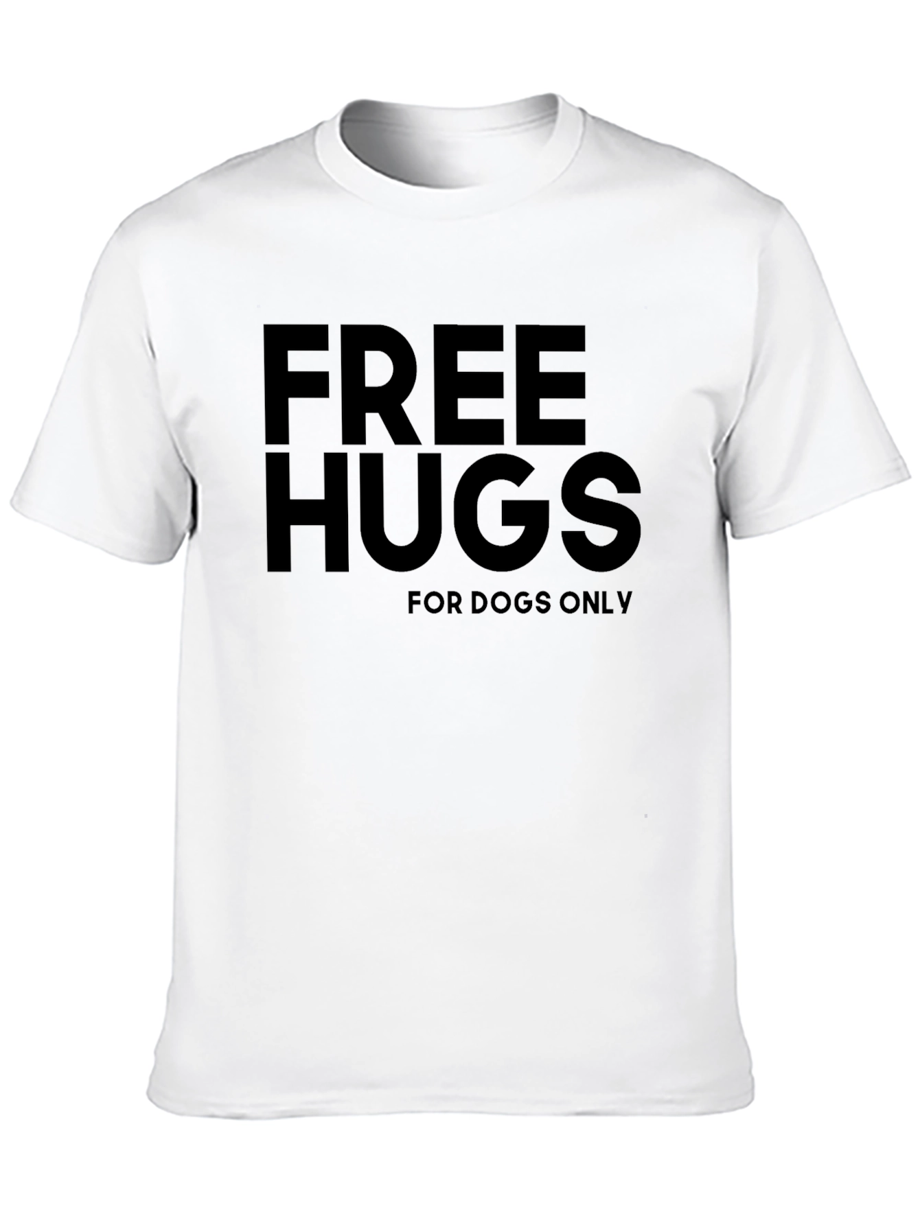 Free Hugs for Dogs Only Black T-Shirt - 10