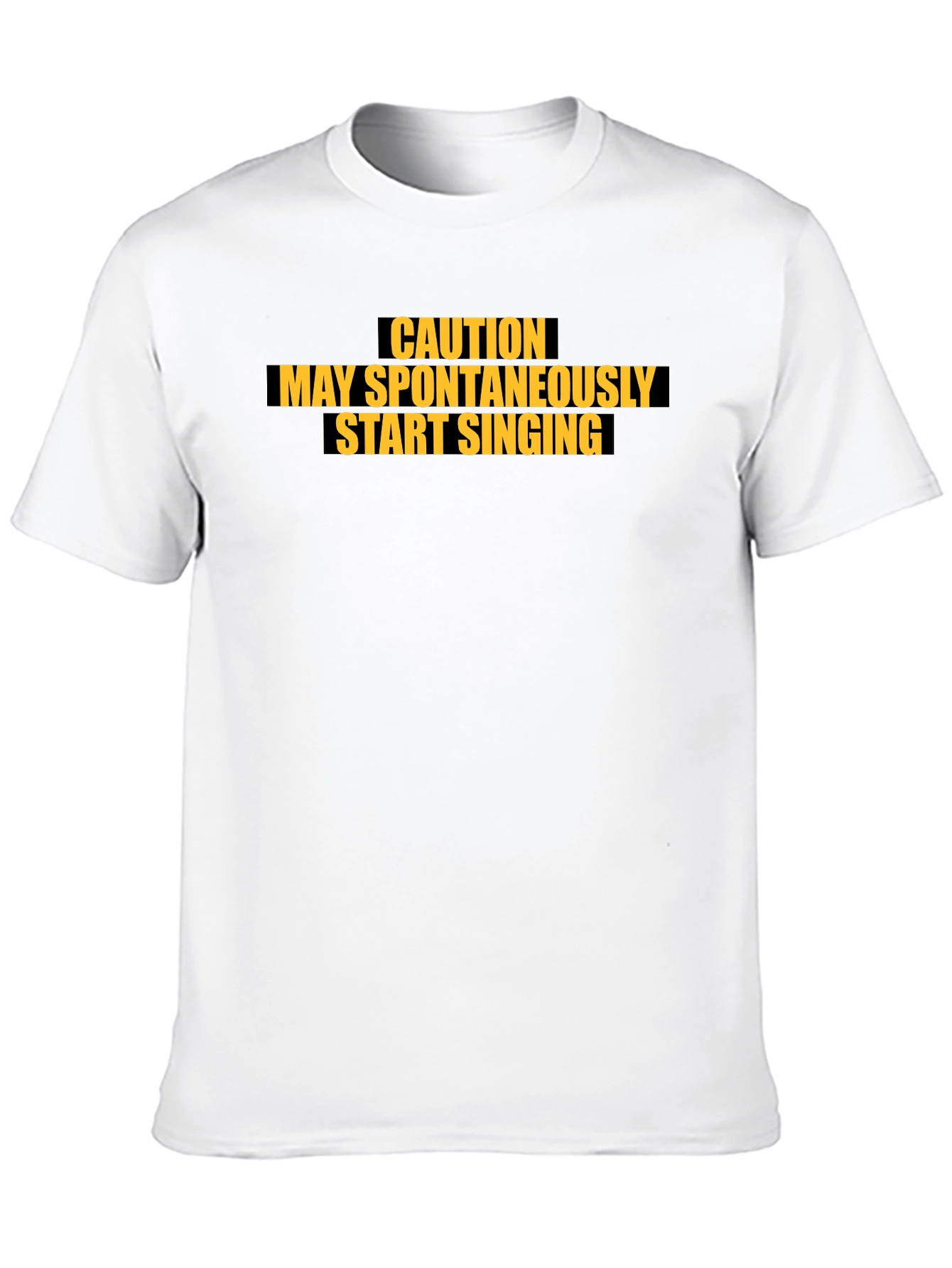 Black Caution May Spontaneously Start Singing Black T-Shirt view 10