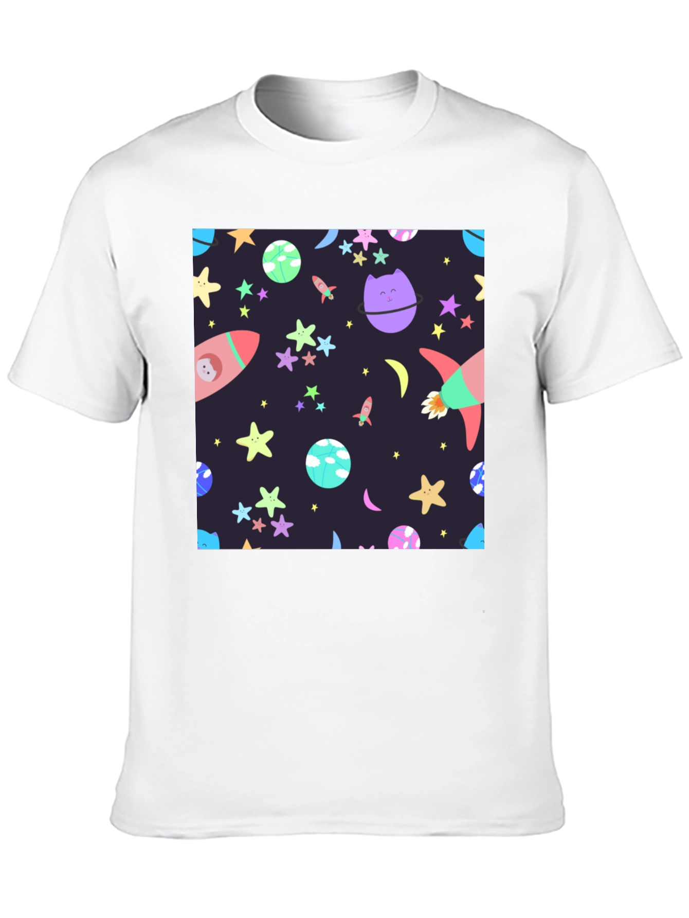 Black Cosmic Cartoon T-Shirt view 10