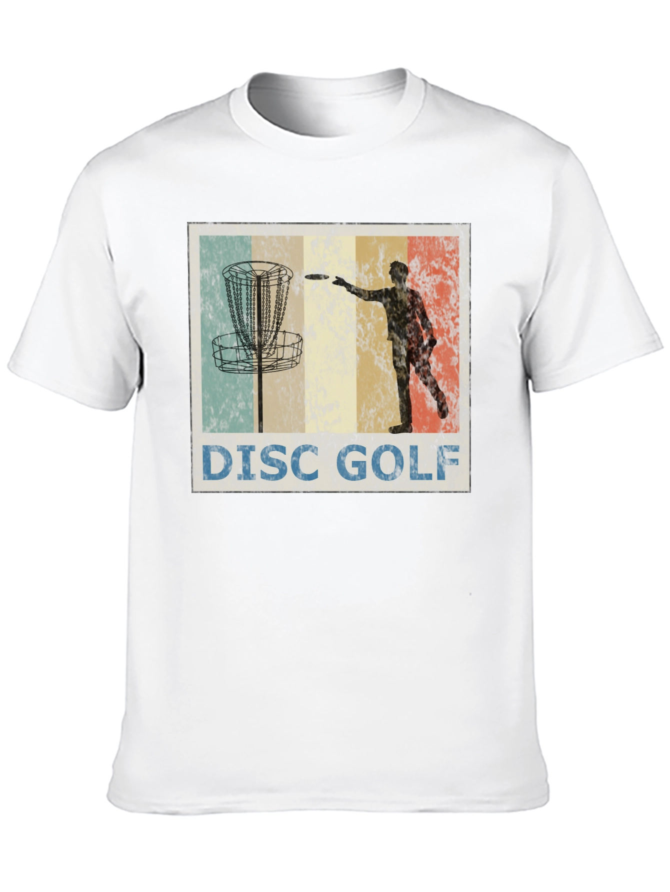 Black Vintage Disc Golf T-Shirt - Retro Style view 10