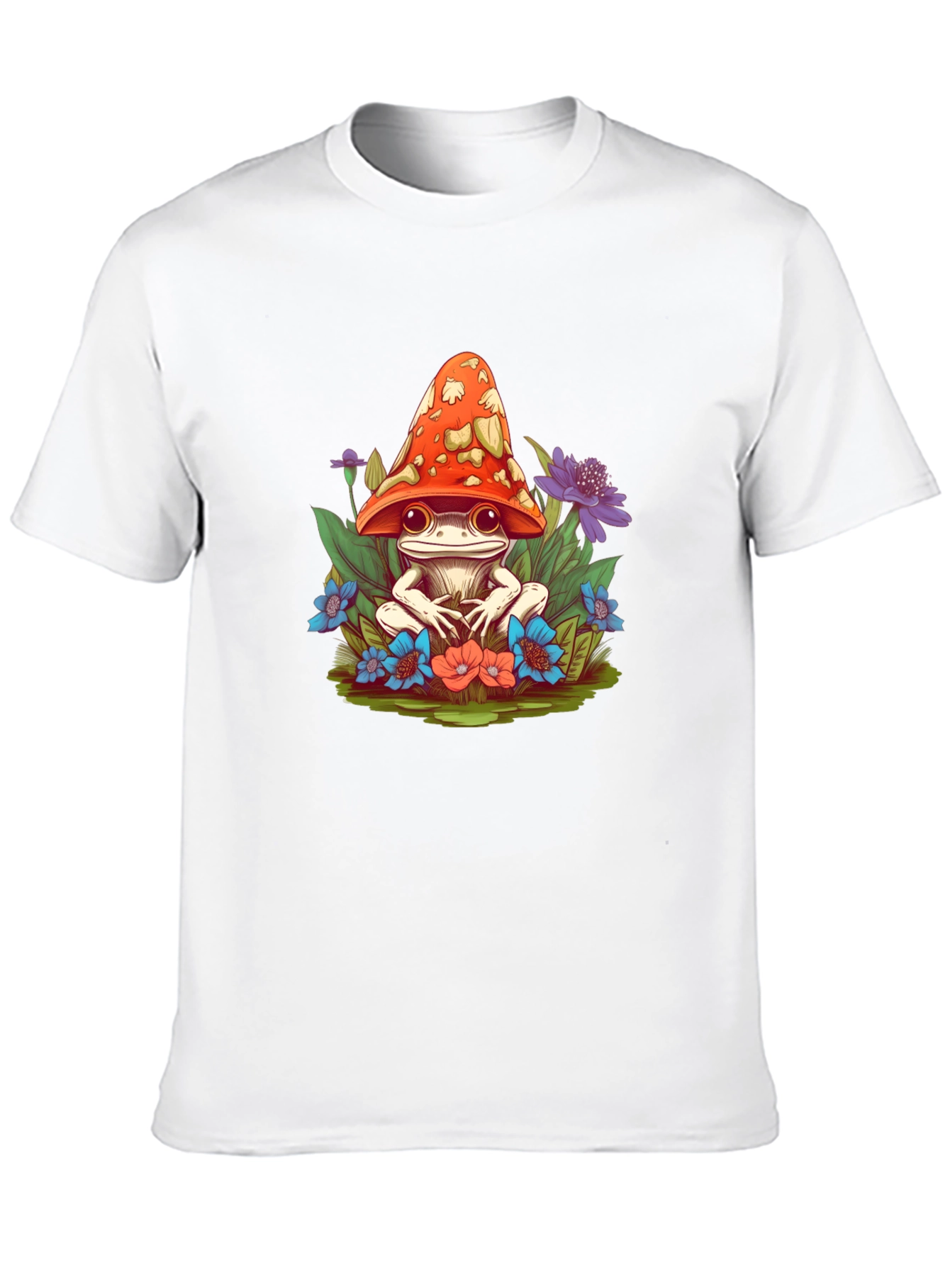 Black Mushroom Frog Graphic Tee view 10