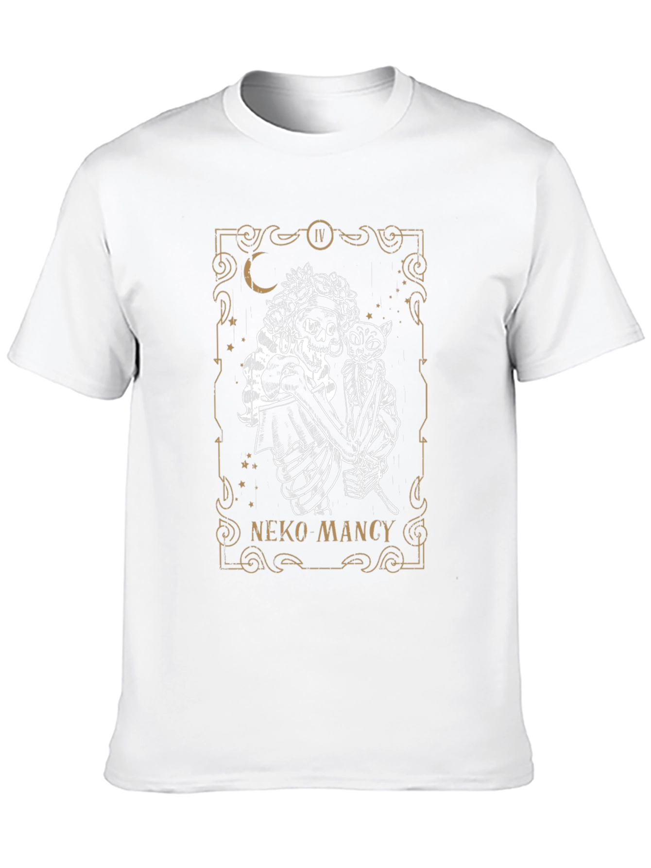 Black Neko Mancy Tarot Card T-Shirt view 10