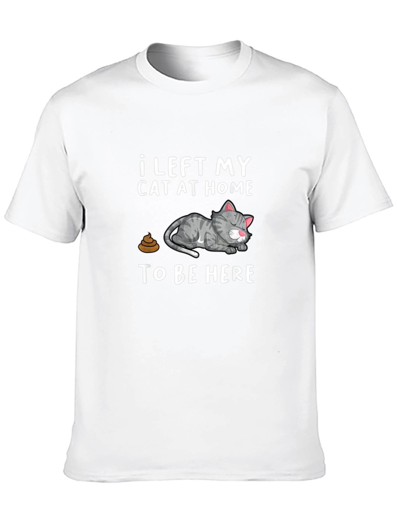 Black Funny Cat Graphic T-Shirt: I Left My Cat At Home view 10