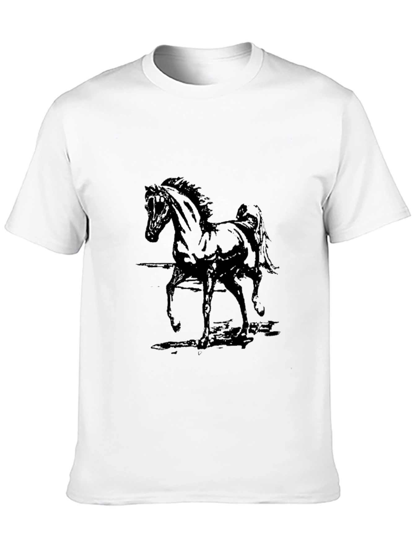 Black Black Horse Graphic Tee - Stylish & Comfortable view 10