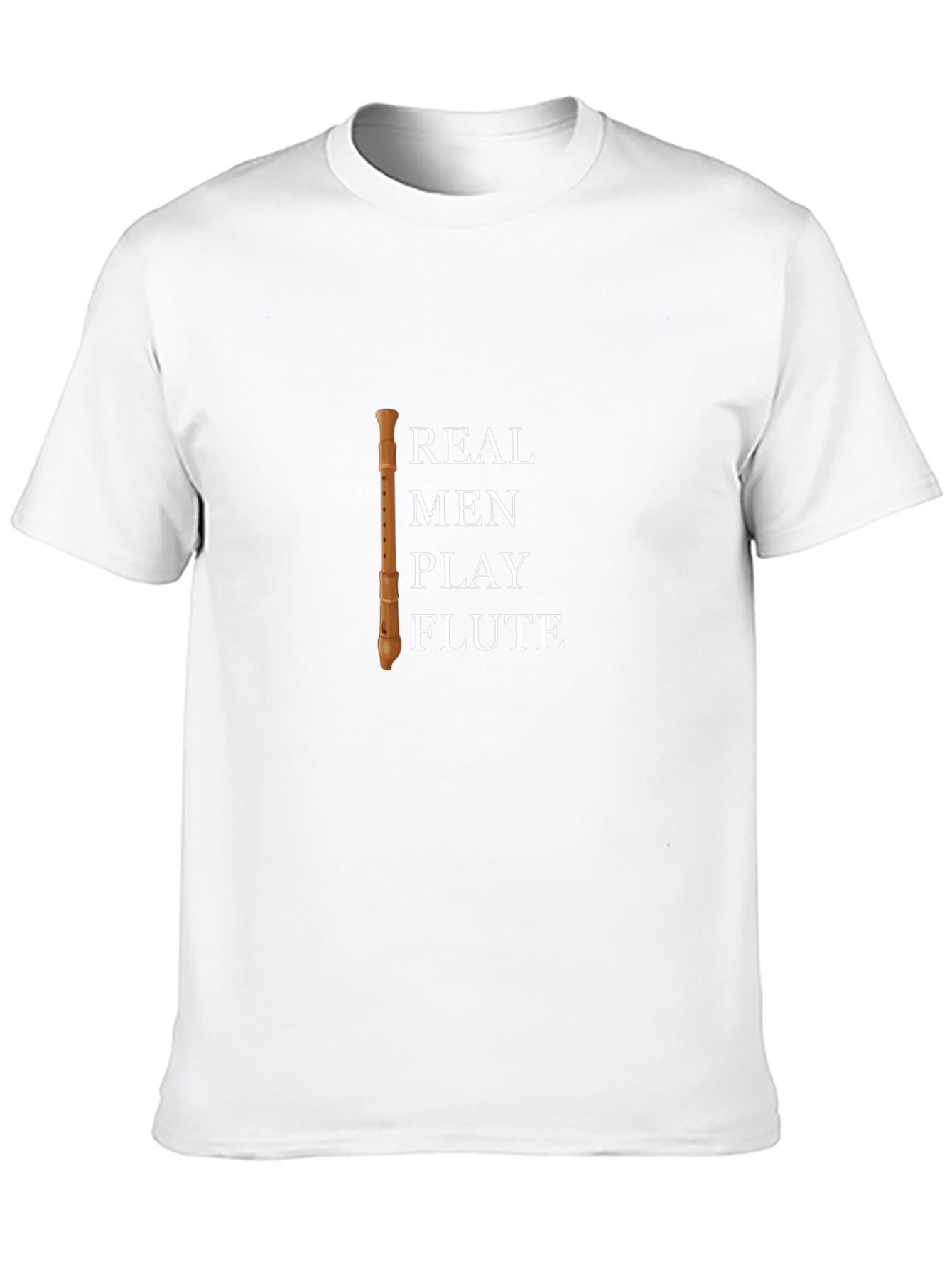 Black Real Men Play Flute Graphic T-Shirt view 10