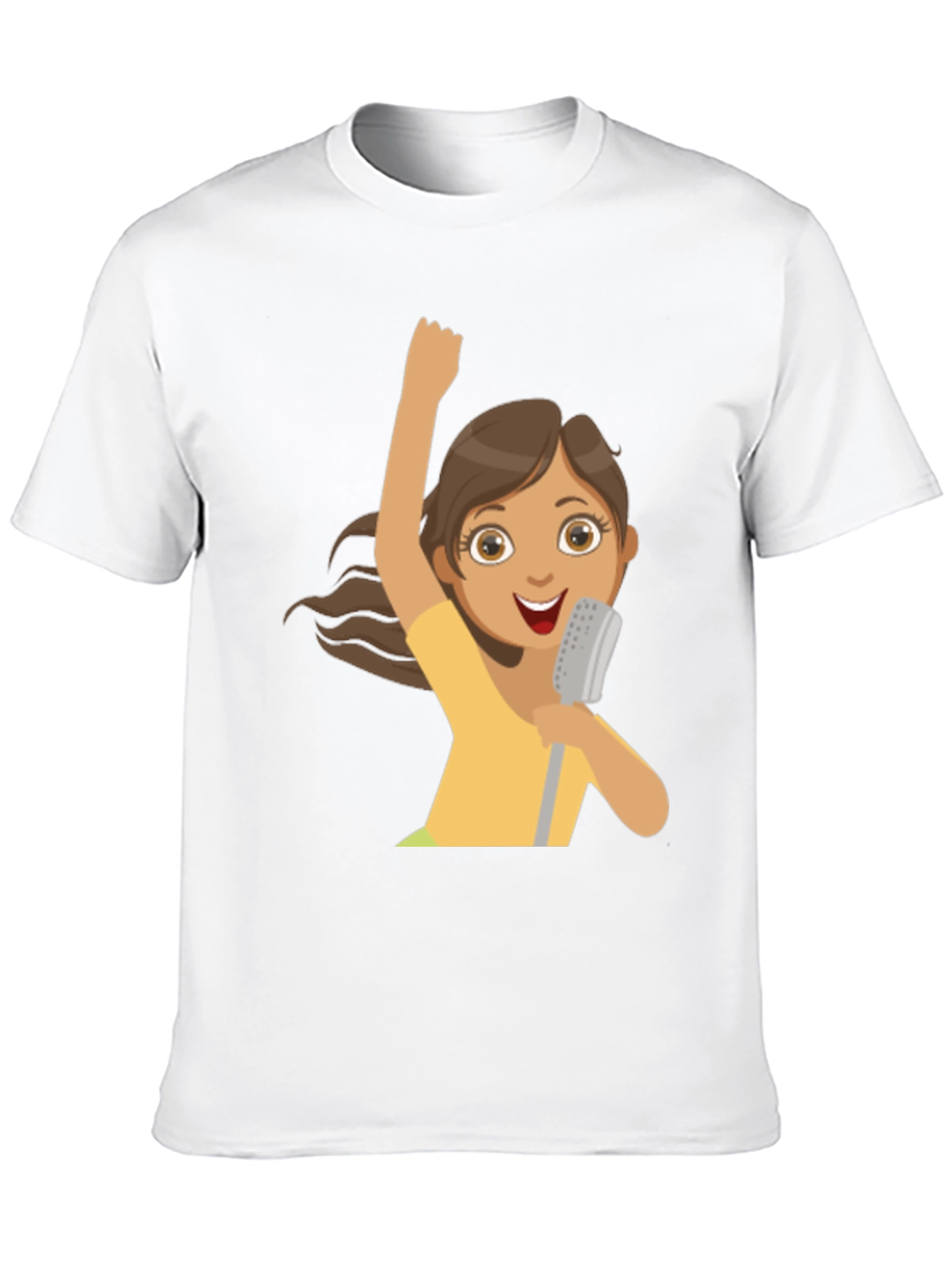 Black Singing Girl Graphic Tee - Fun and Stylish! view 10