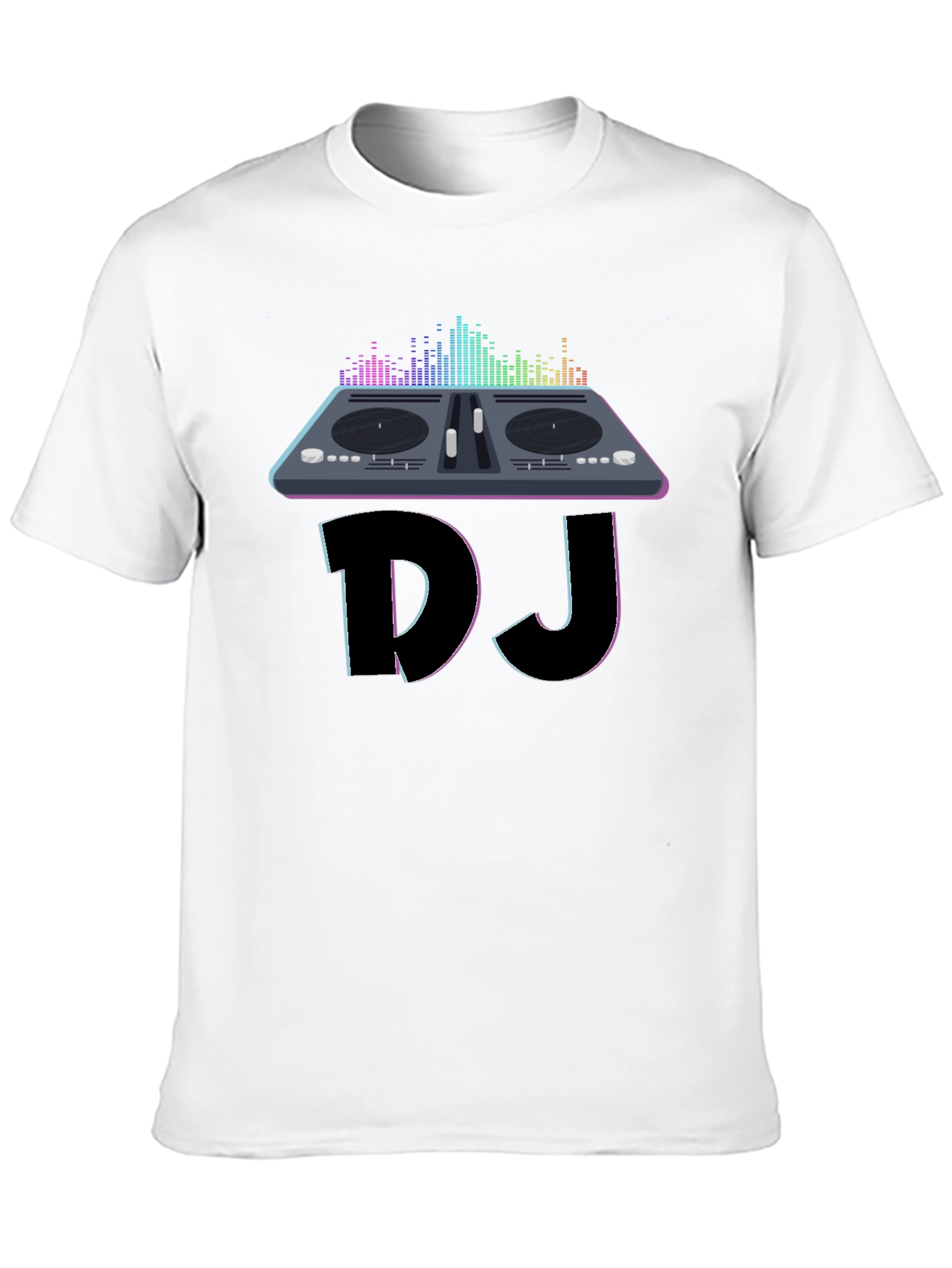 Black DJ Turntable Graphic Tee - Music Lover T-Shirt view 10