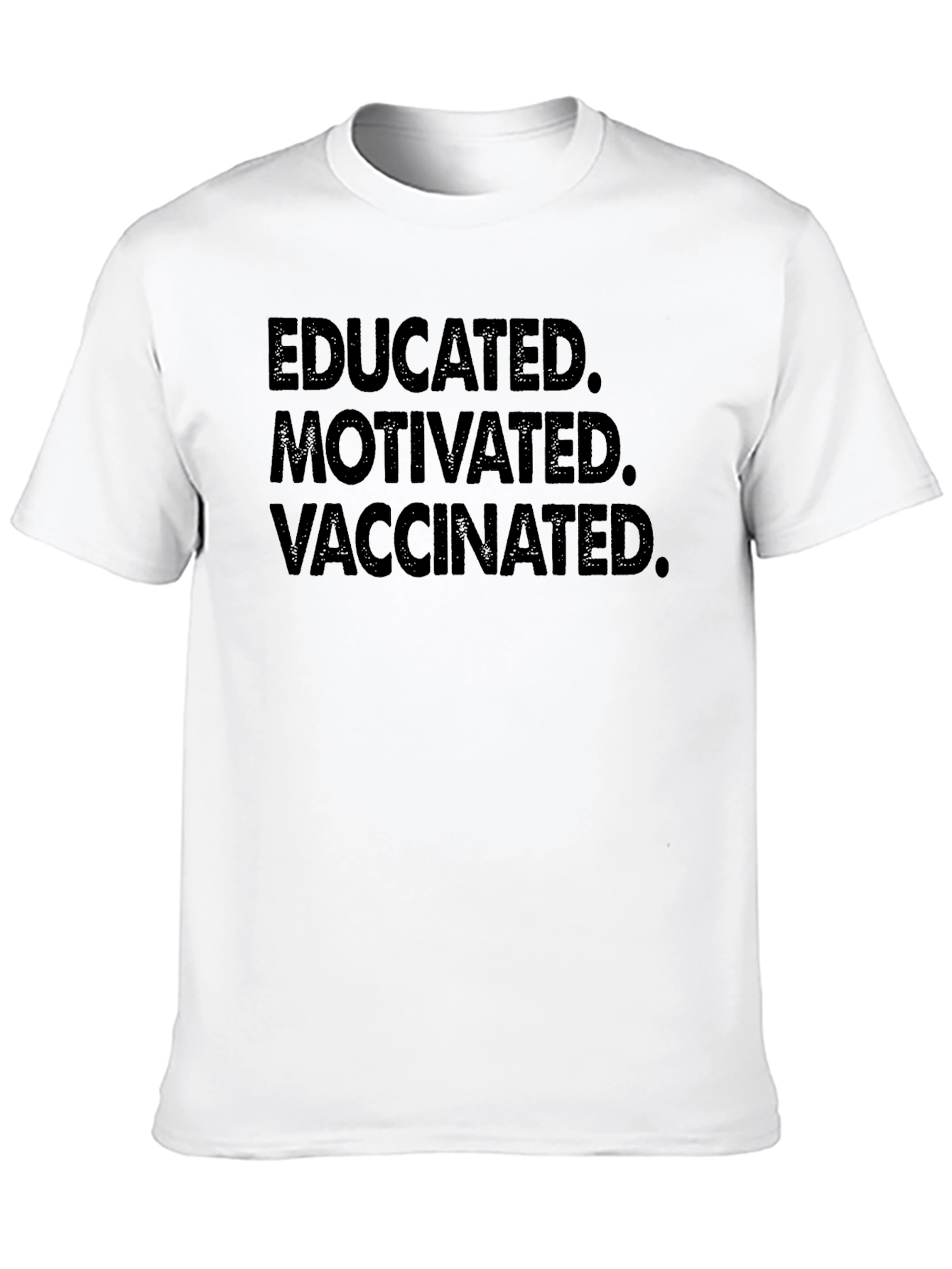 Black Educated Motivated Vaccinated Graphic Tee view 10
