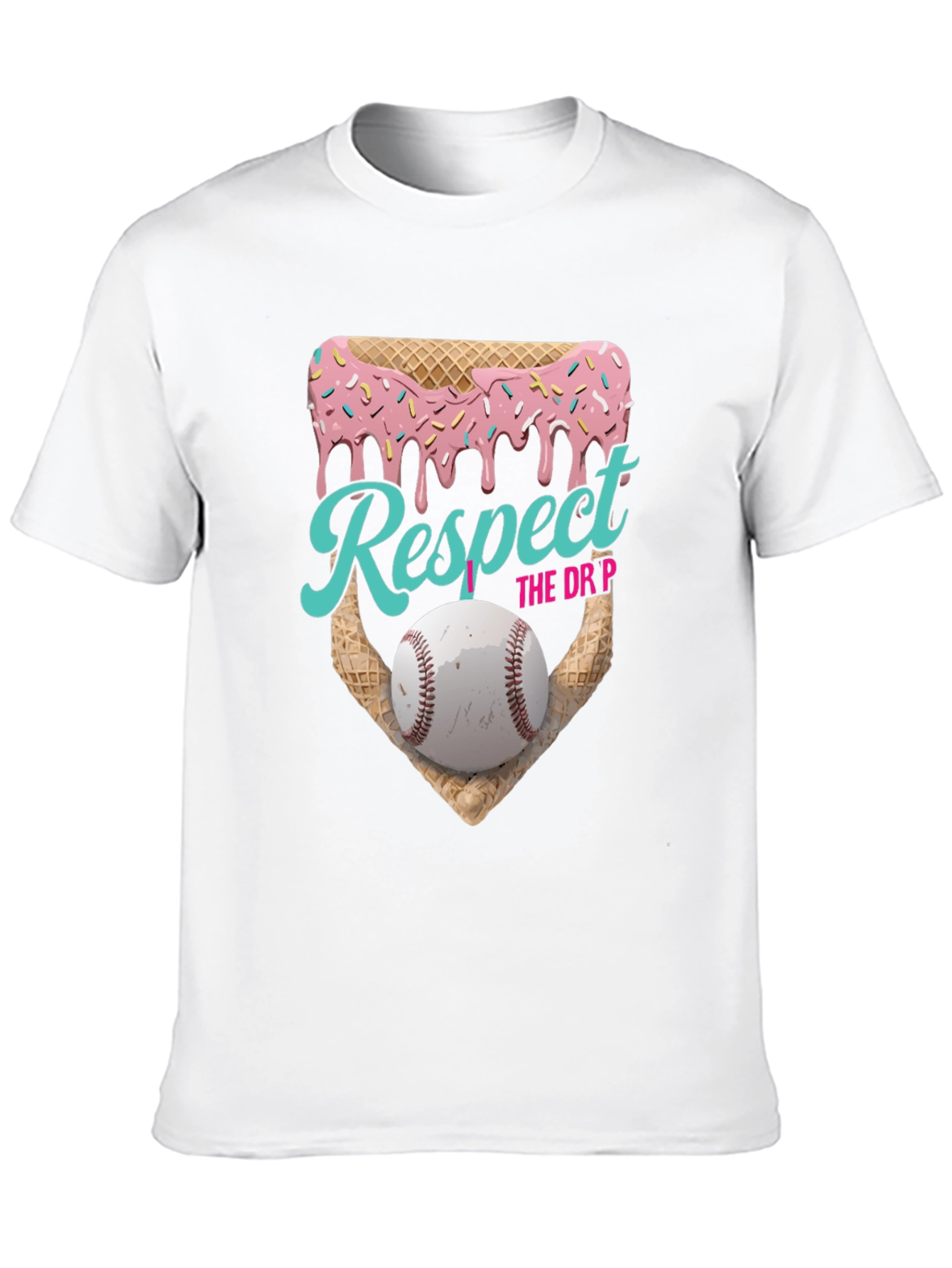 Black Respect the Drip Baseball T-Shirt view 10