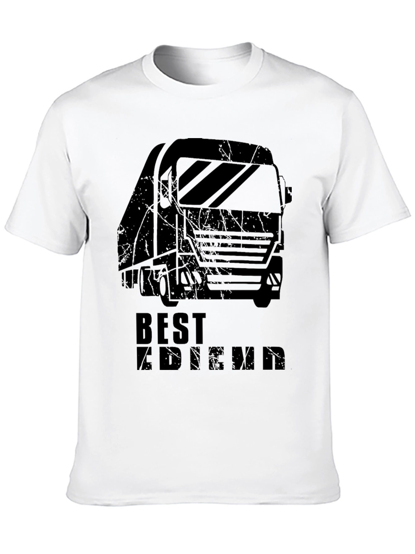 Black Truck Driver "Best Friend" Graphic Tee - Black view 10